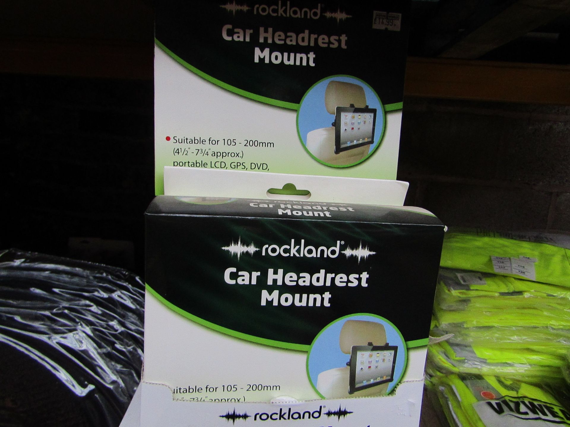 4x Rockland Car Head rest mounts suitable for Tablets and devices up to 7" - New.