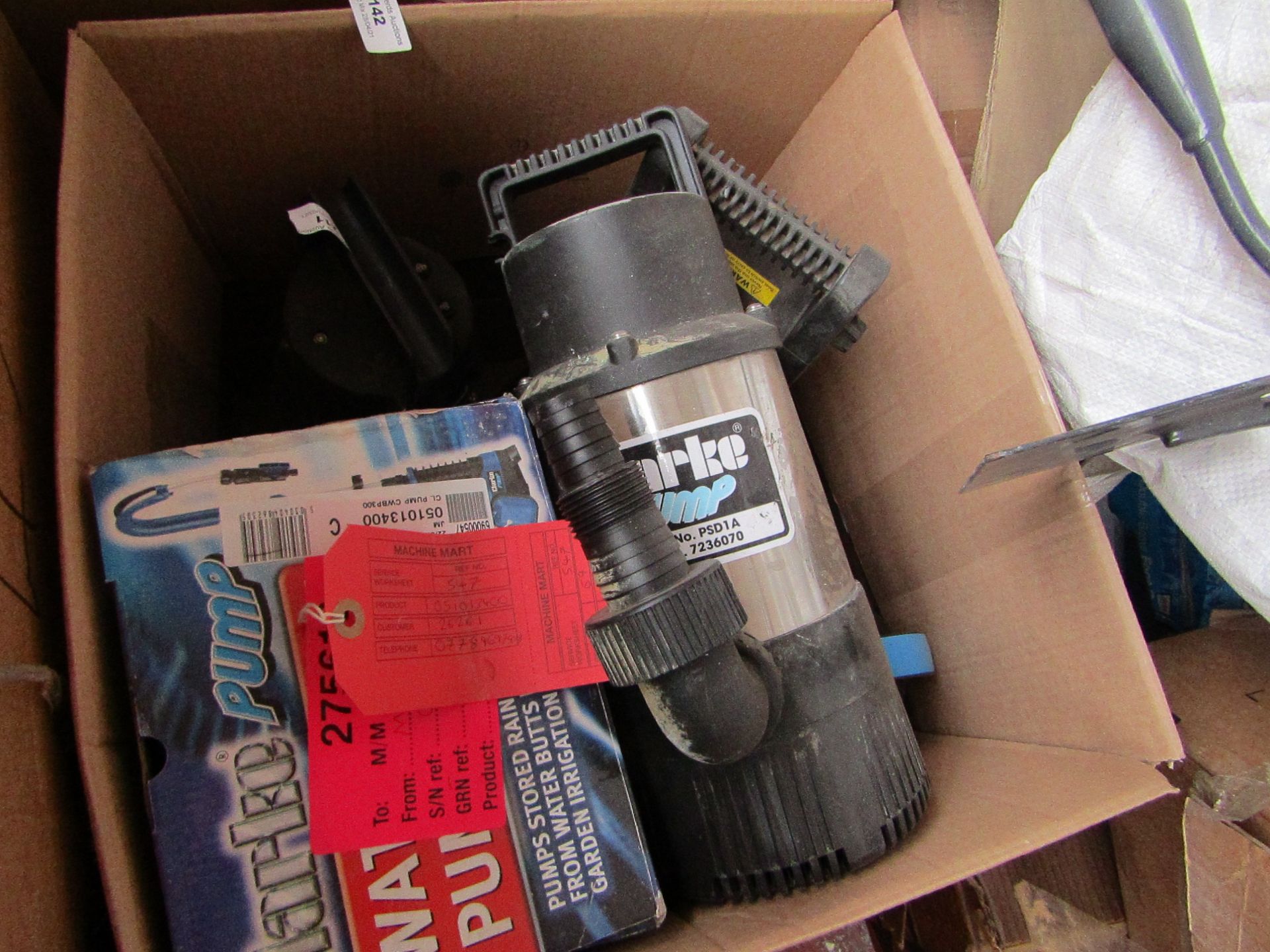 5x Various pumps This lot is a Machine Mart product which is raw and completely unchecked and