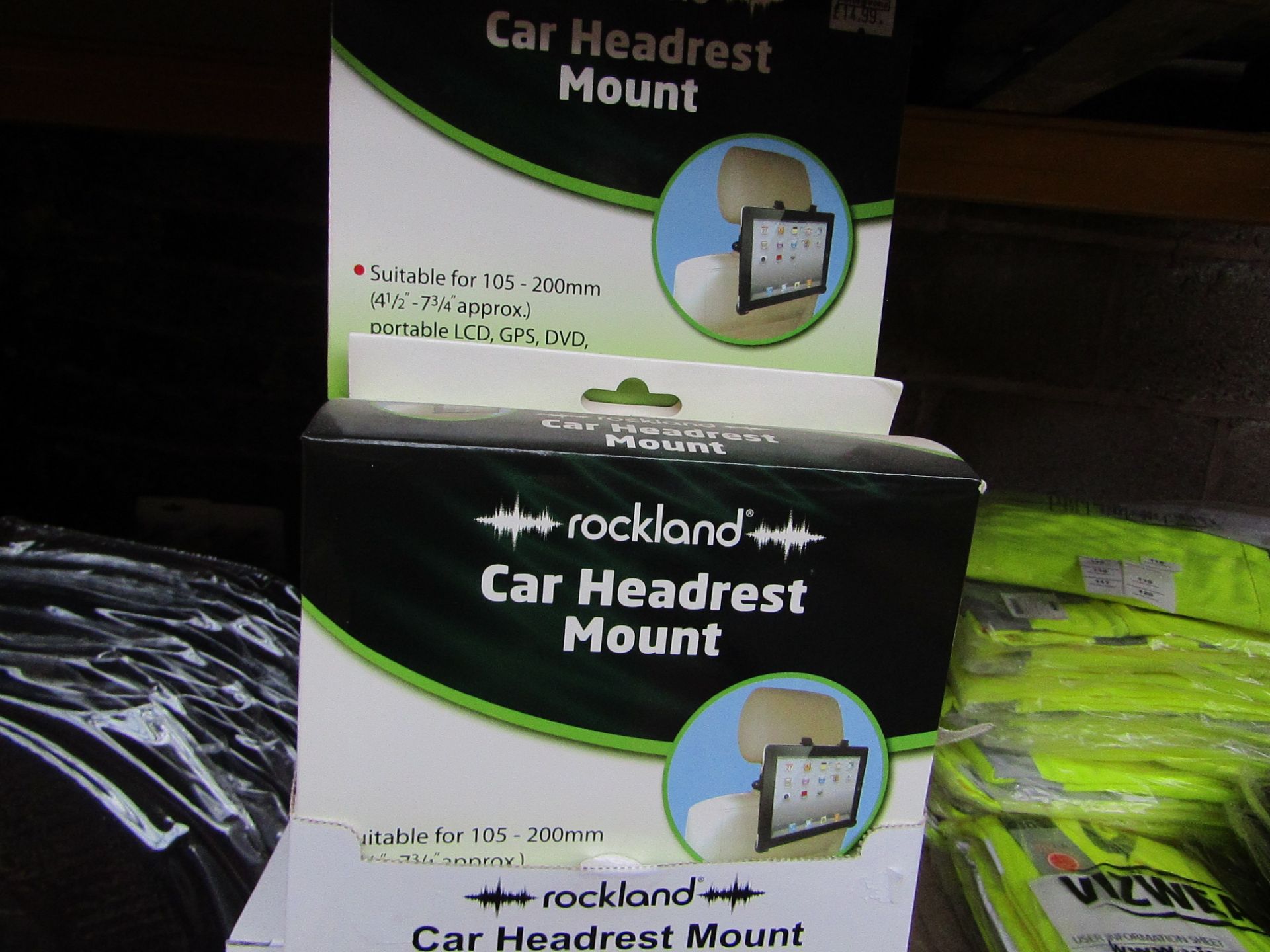4x Rockland Car Head rest mounts suitable for Tablets and devices up to 7" - New.