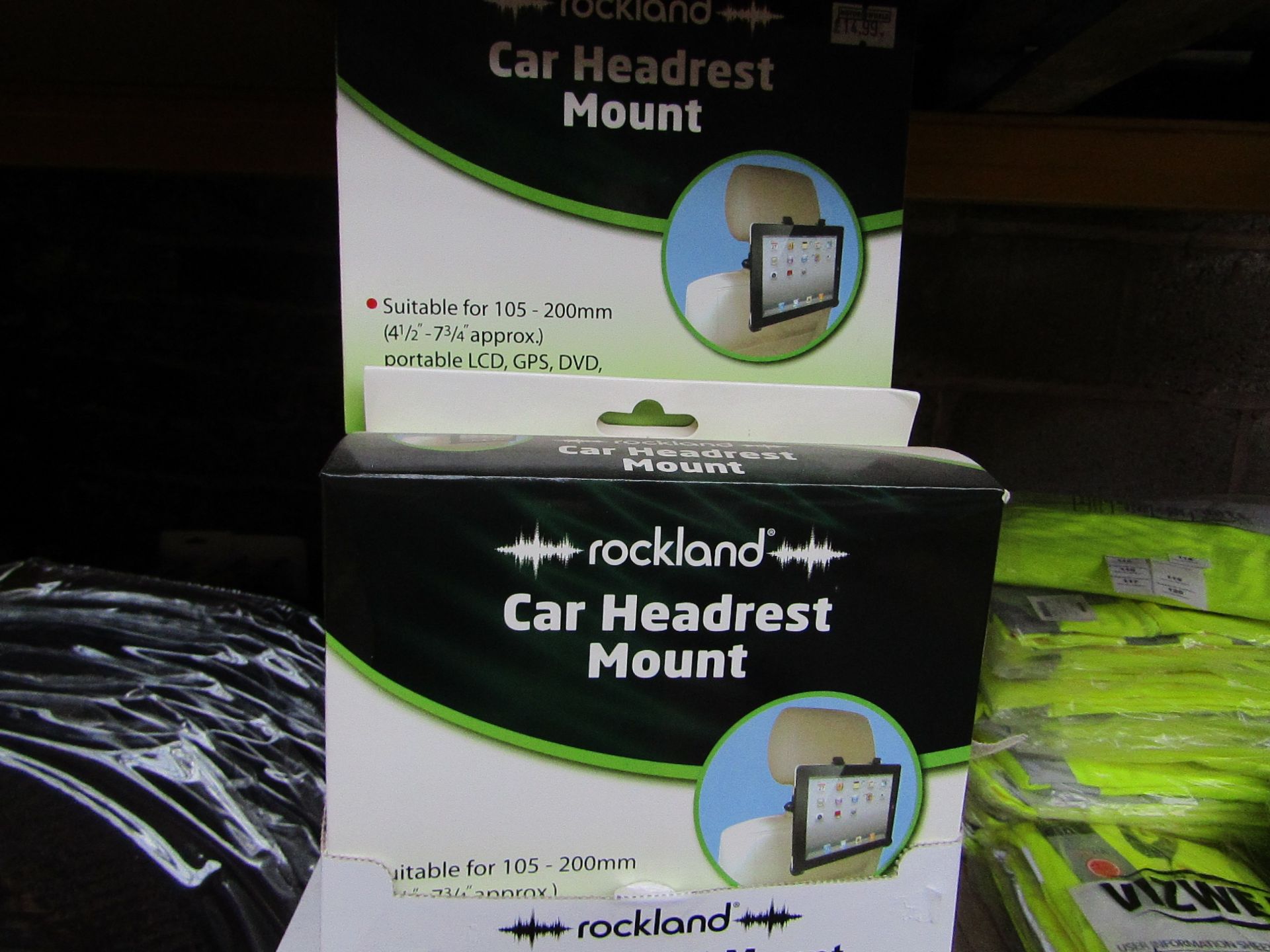 4x Rockland Car Head rest mounts suitable for Tablets and devices up to 7" - New.