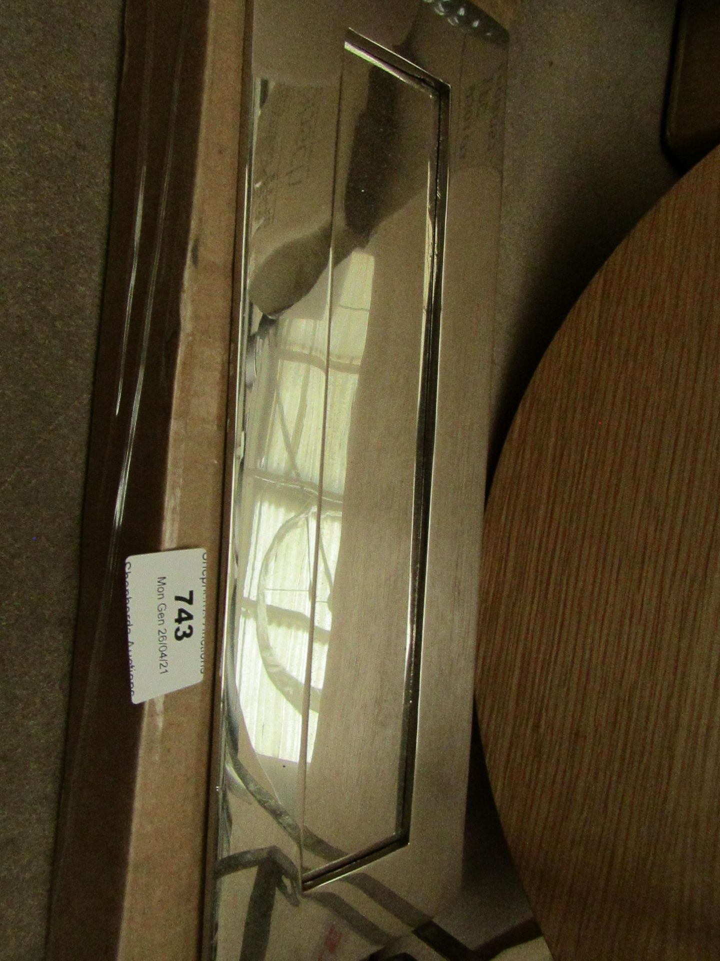 | 1X | COX & COX NICKEL LETTER BOX PLATE LARGE | SCRATCHES PRESENT & BOXED | RRP £130 |