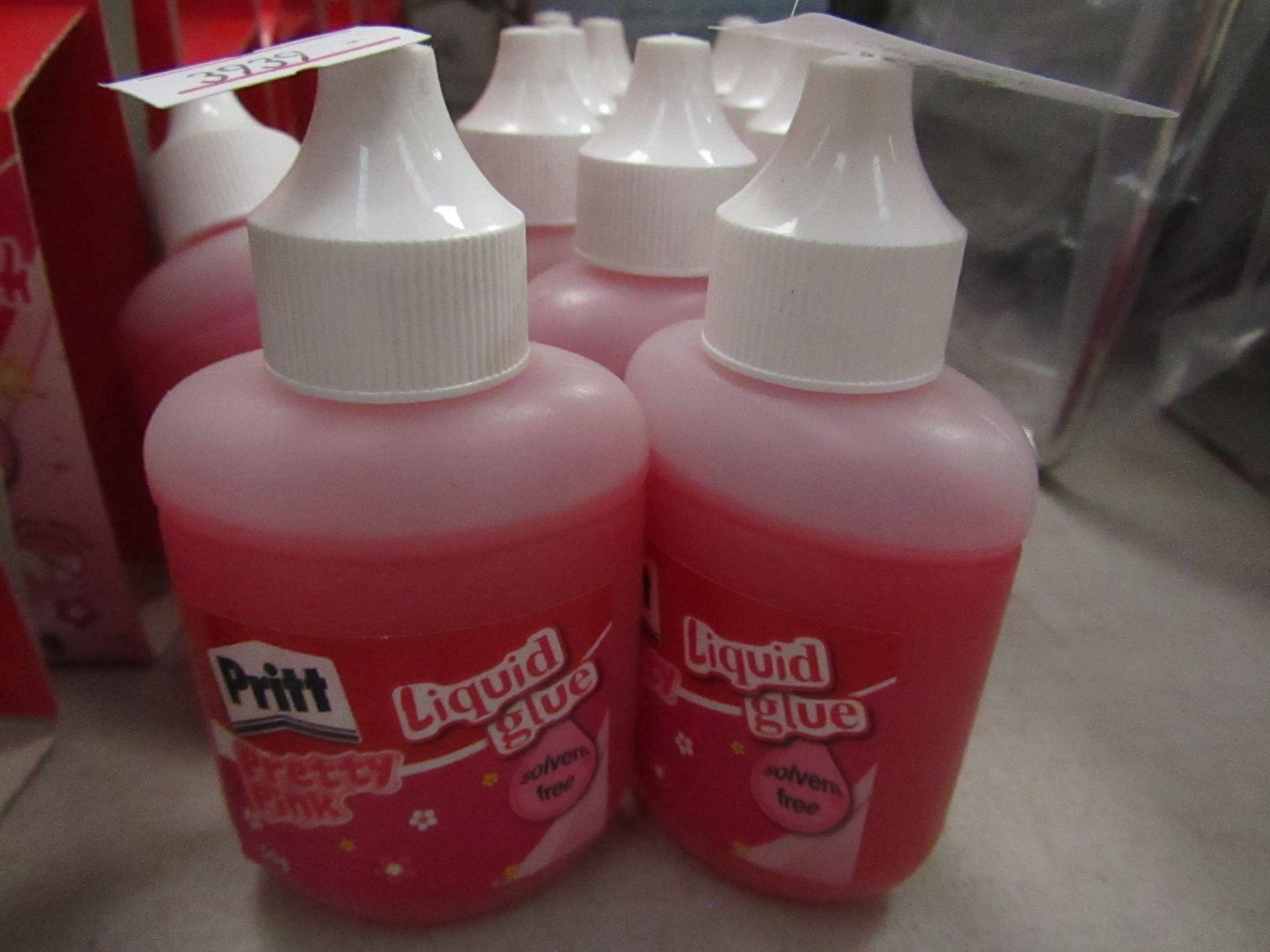 12x Pritt - Pretty Pink Liquid Glue 50g Tubes - Unused.