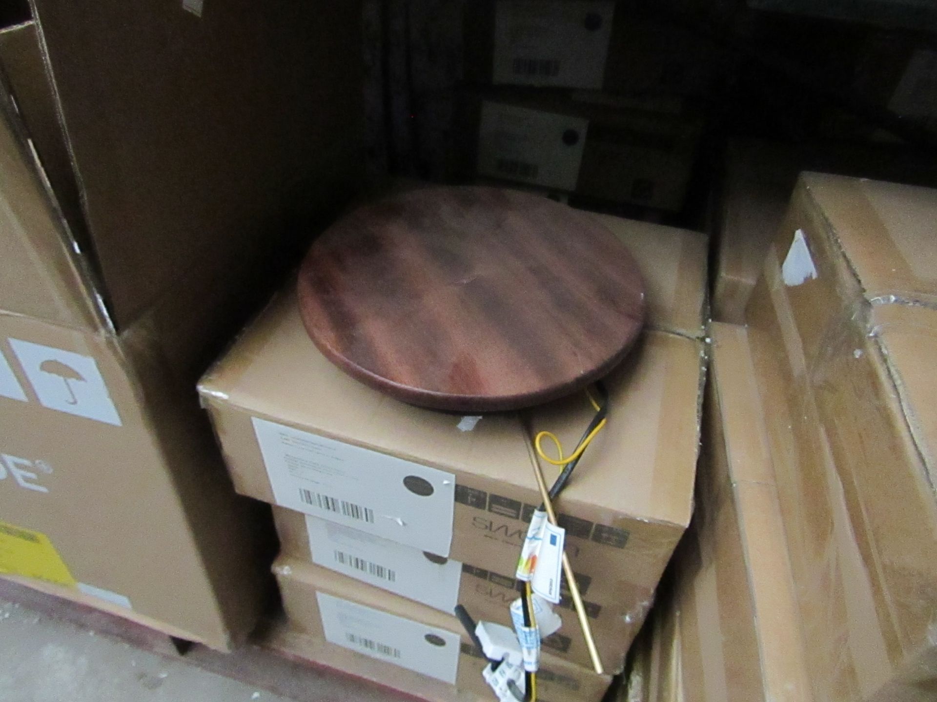 | 2x | SWOON LUNE WALL LIGHT IN WALNUT | LOOKS UNUSED AND BOXED | RRP £79 |