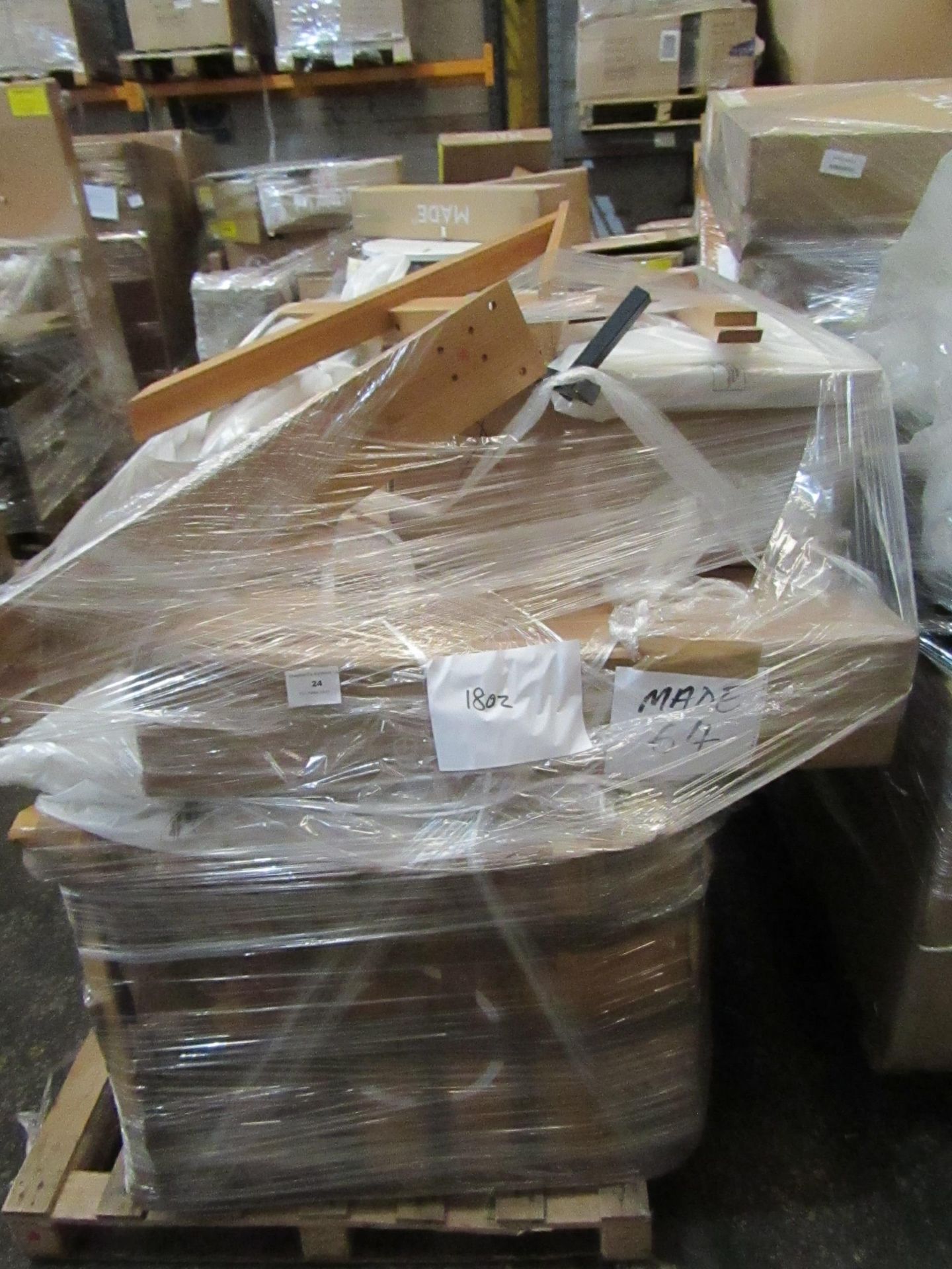 | 1X | PALLET OF FAULTY / MISSING PARTS / DAMAGED RAW CUSTOMER RETURNS MADE.COM STOCK UNMANIFESTED |