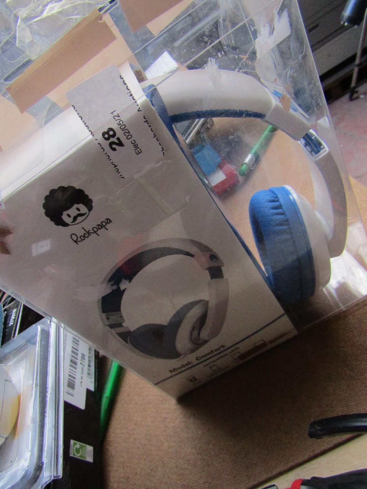 Rock Pappa Music Headphones, Unchecked & Packaged.