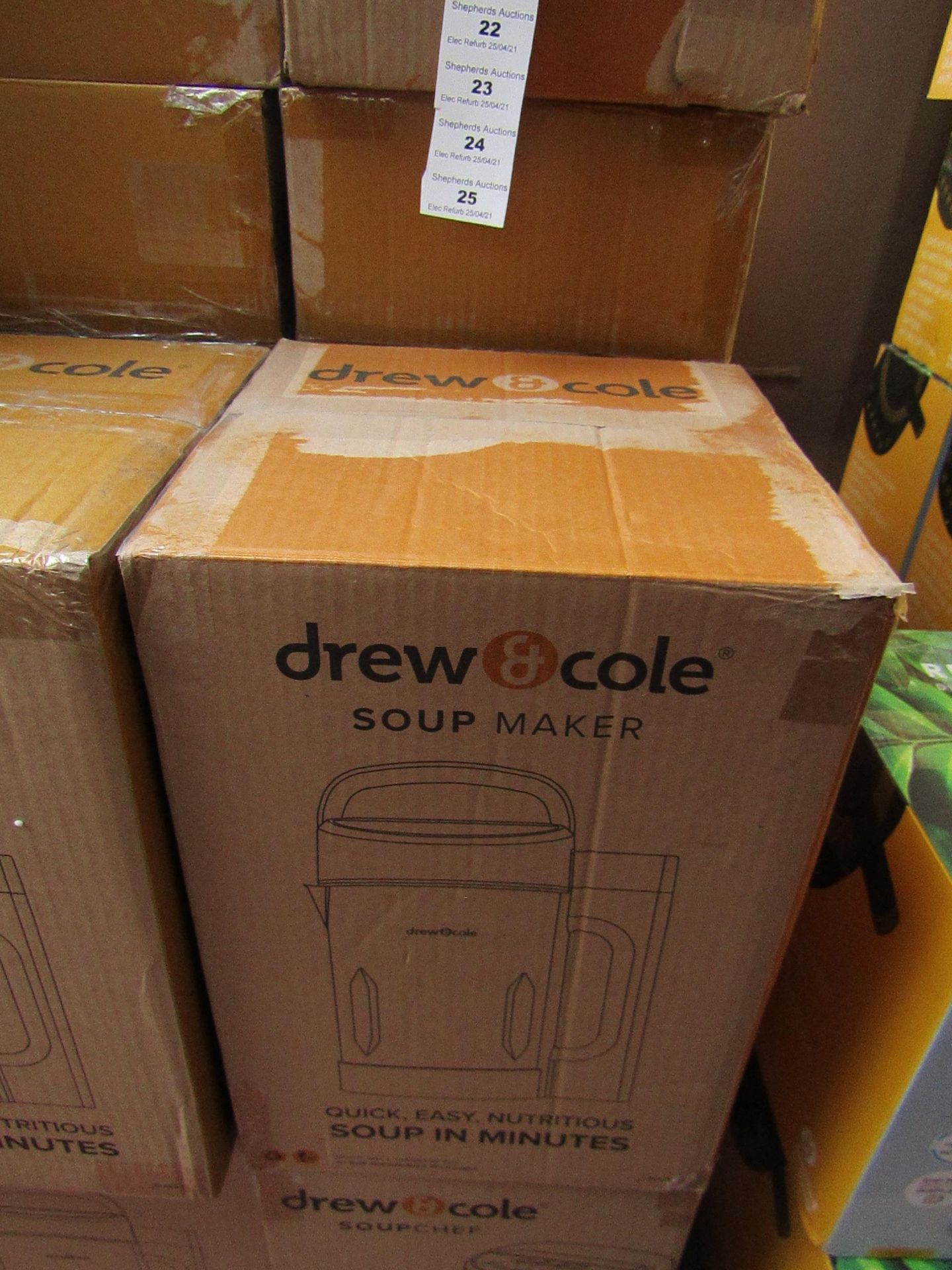 | 1X | DREW AND COLE SOUP MAKER | REFURBISHED AND BOXED | NO ONLINE RESALE ALLOWED | SKU - | RRP £