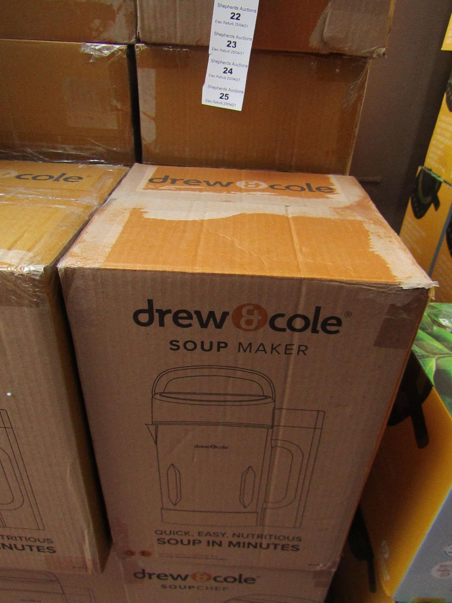 | 1X | DREW AND COLE SOUP MAKER | REFURBISHED AND BOXED | NO ONLINE RESALE ALLOWED | SKU - | RRP £