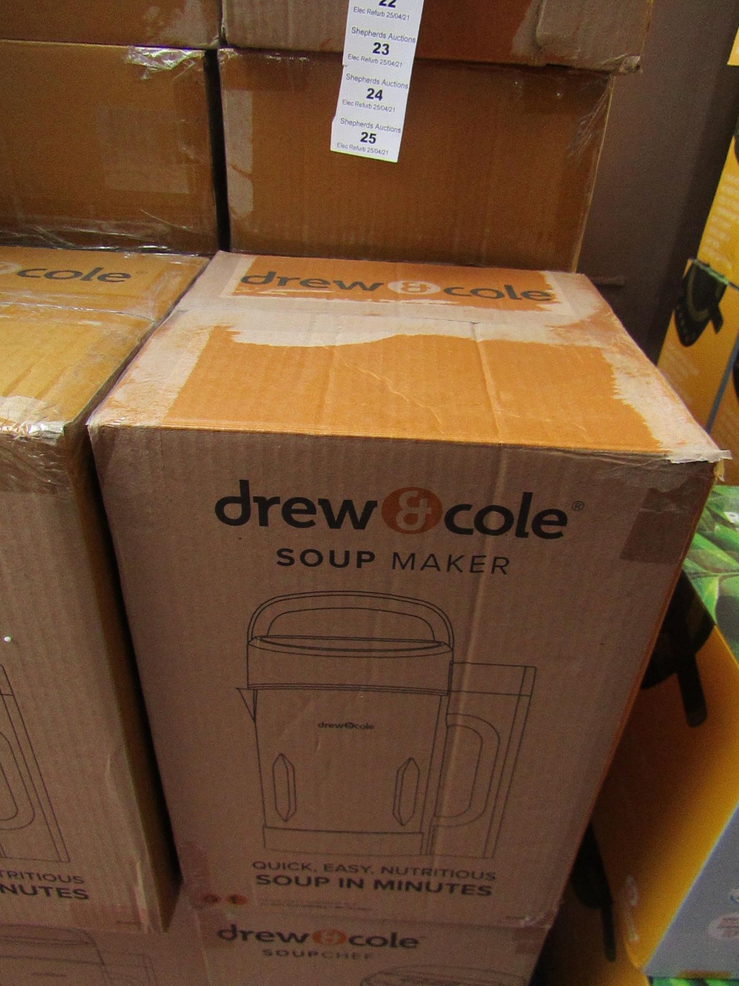 | 1X | DREW AND COLE SOUP MAKER | REFURBISHED AND BOXED | NO ONLINE RESALE ALLOWED | SKU - | RRP £