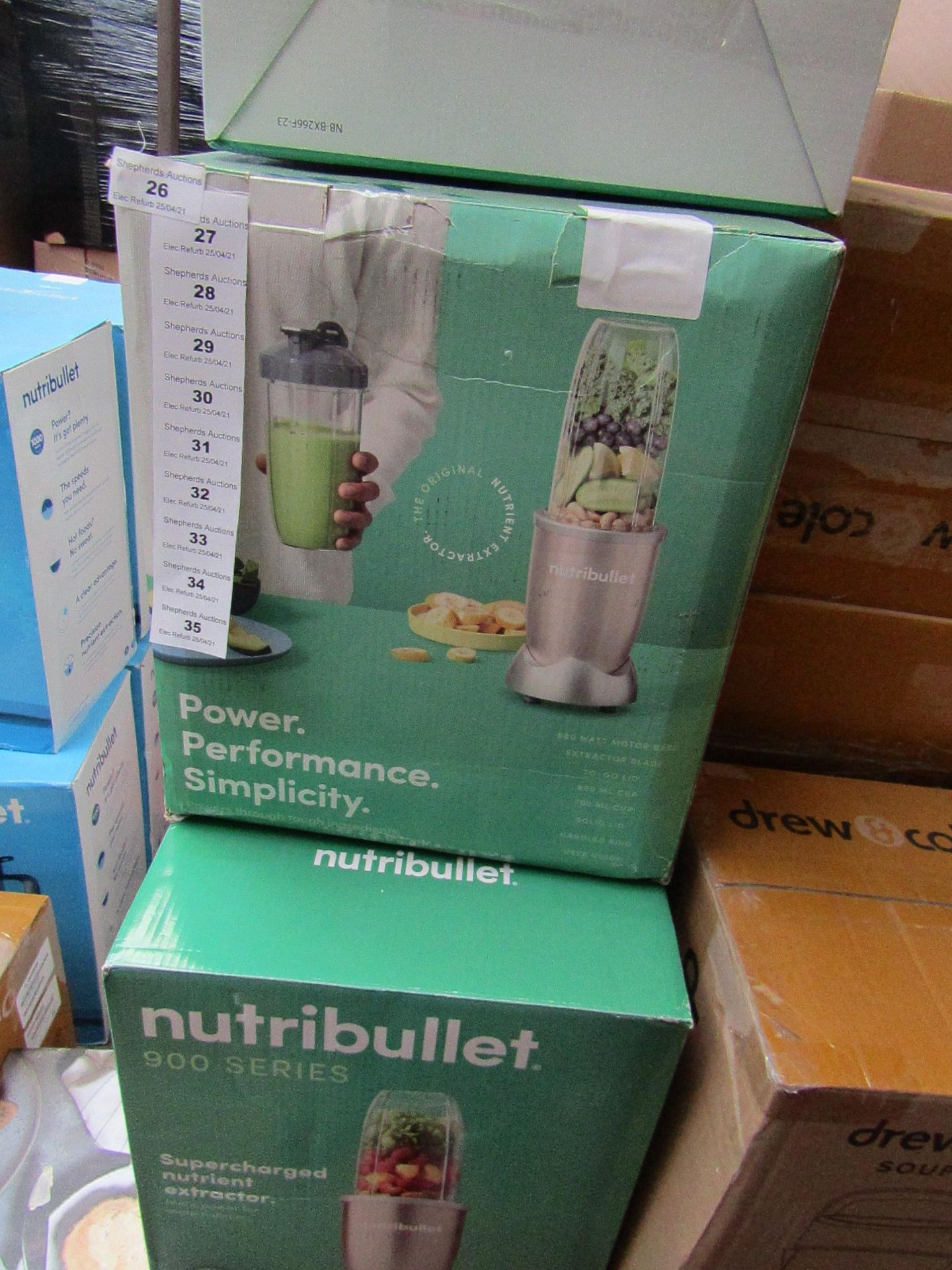 | 1X | NUTRI BULLET 900 SERIES | REFURBISHED AND BOXED | NO ONLINE RESALE ALLOWED | SKU - | RRP £