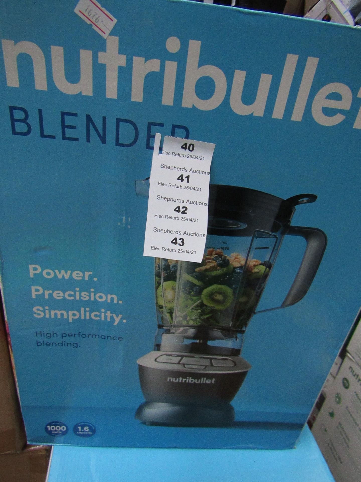 | 1X | NUTRI BULLETBLENDER | REFURBISHED AND BOXED | NO ONLINE RESALE ALLOWED | SKU - | RRP £99.