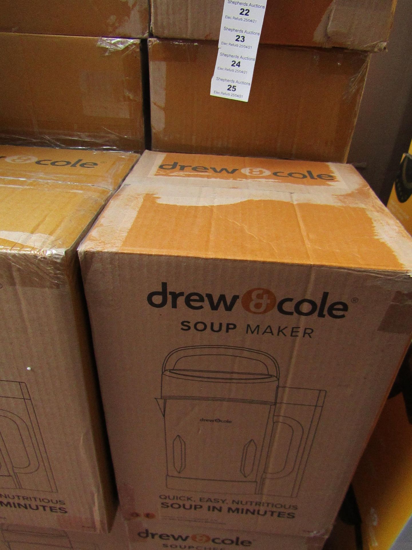 | 1X | DREW AND COLE SOUP MAKER | REFURBISHED AND BOXED | NO ONLINE RESALE ALLOWED | SKU - | RRP £