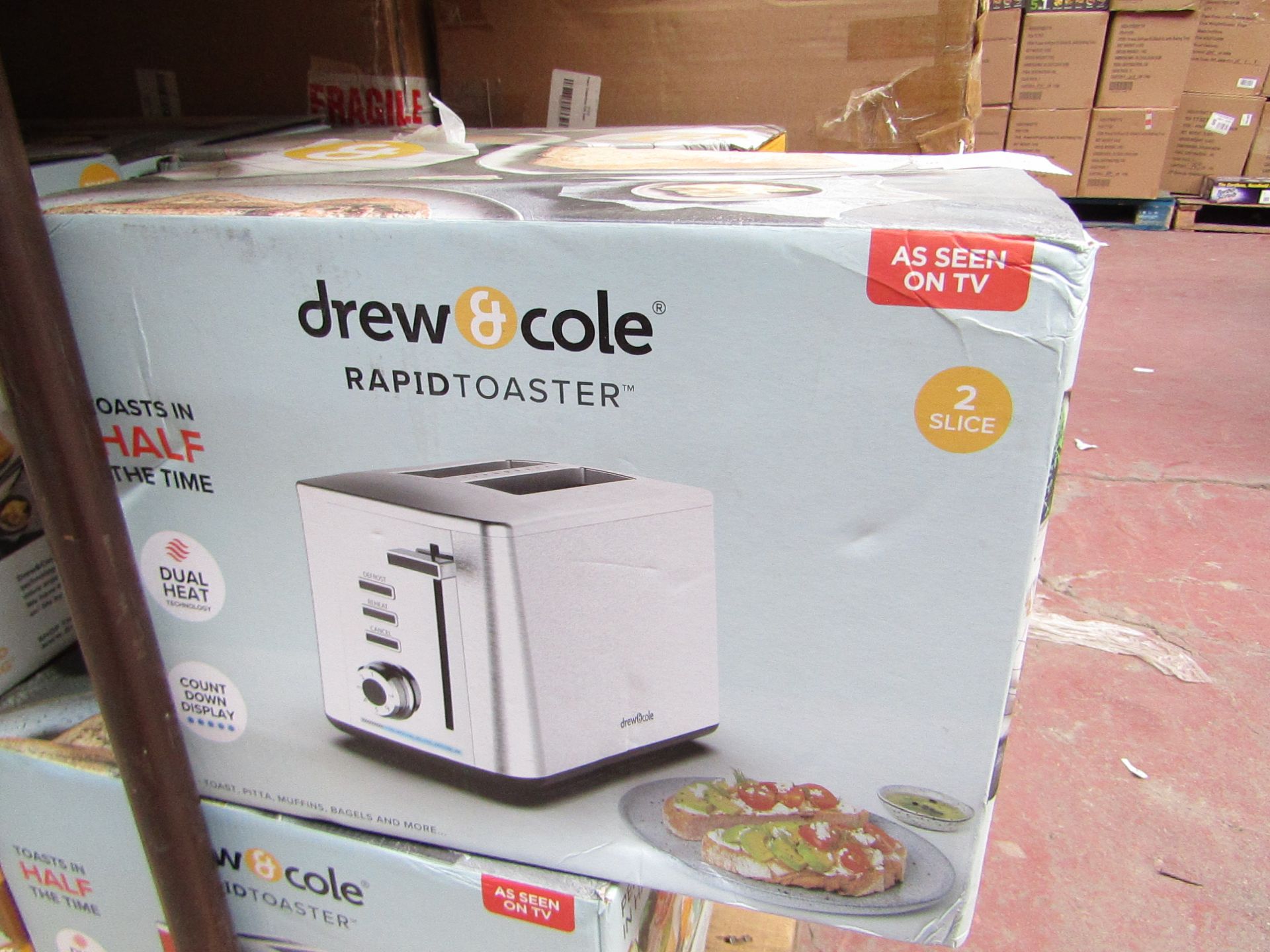 | 4X | DREW & COLE RAPID TWO SLICE TOASTER | UNCHECKED & BOXED | NO ONLINE RESALE | RRP CIRCA £49.99