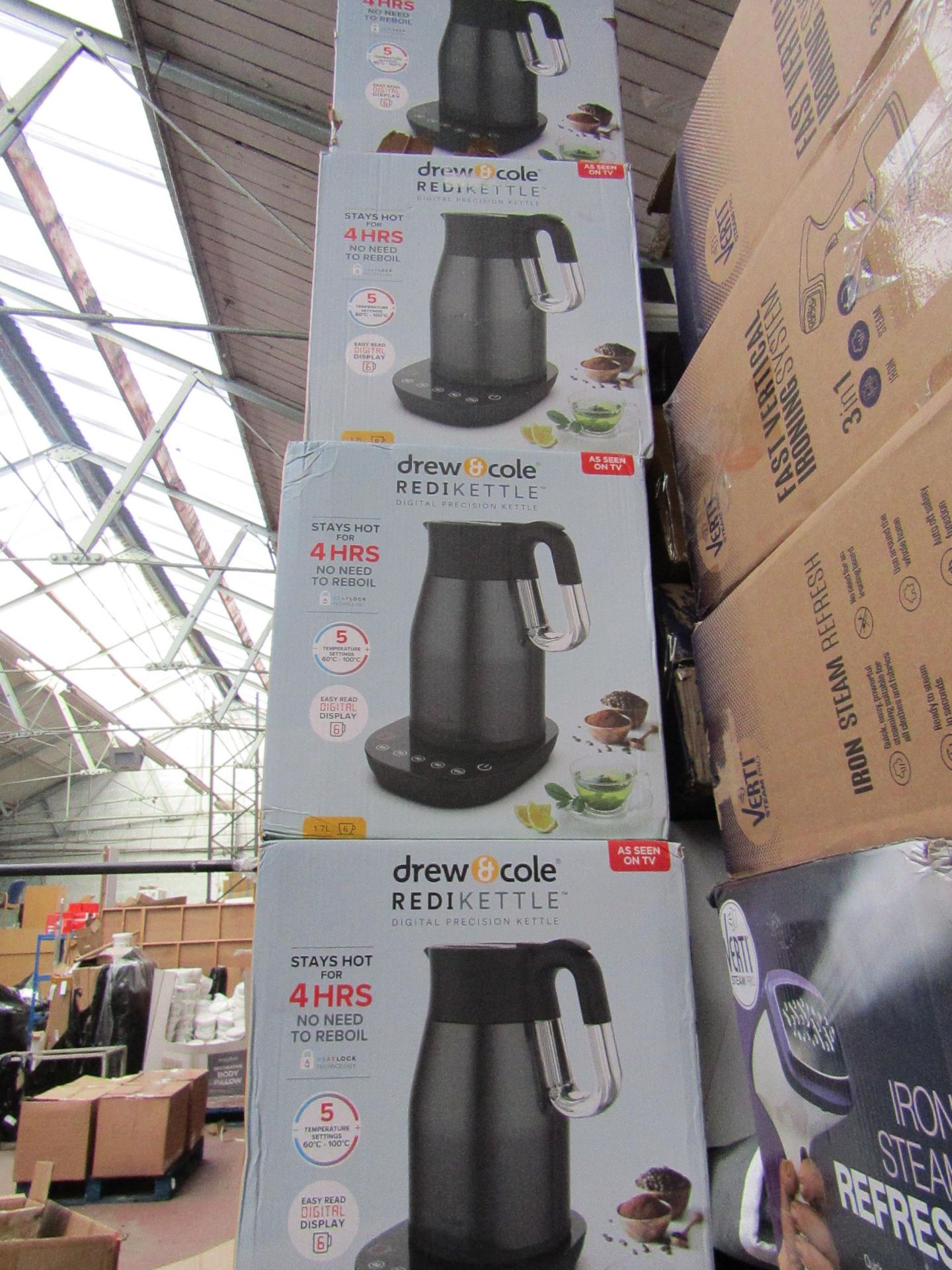 | 4X | DREW AND COLE REDIKETTLE 1.7L-1.2L | UNCHECKED & BOXED | NO ONLINE RE-SALE | SKU