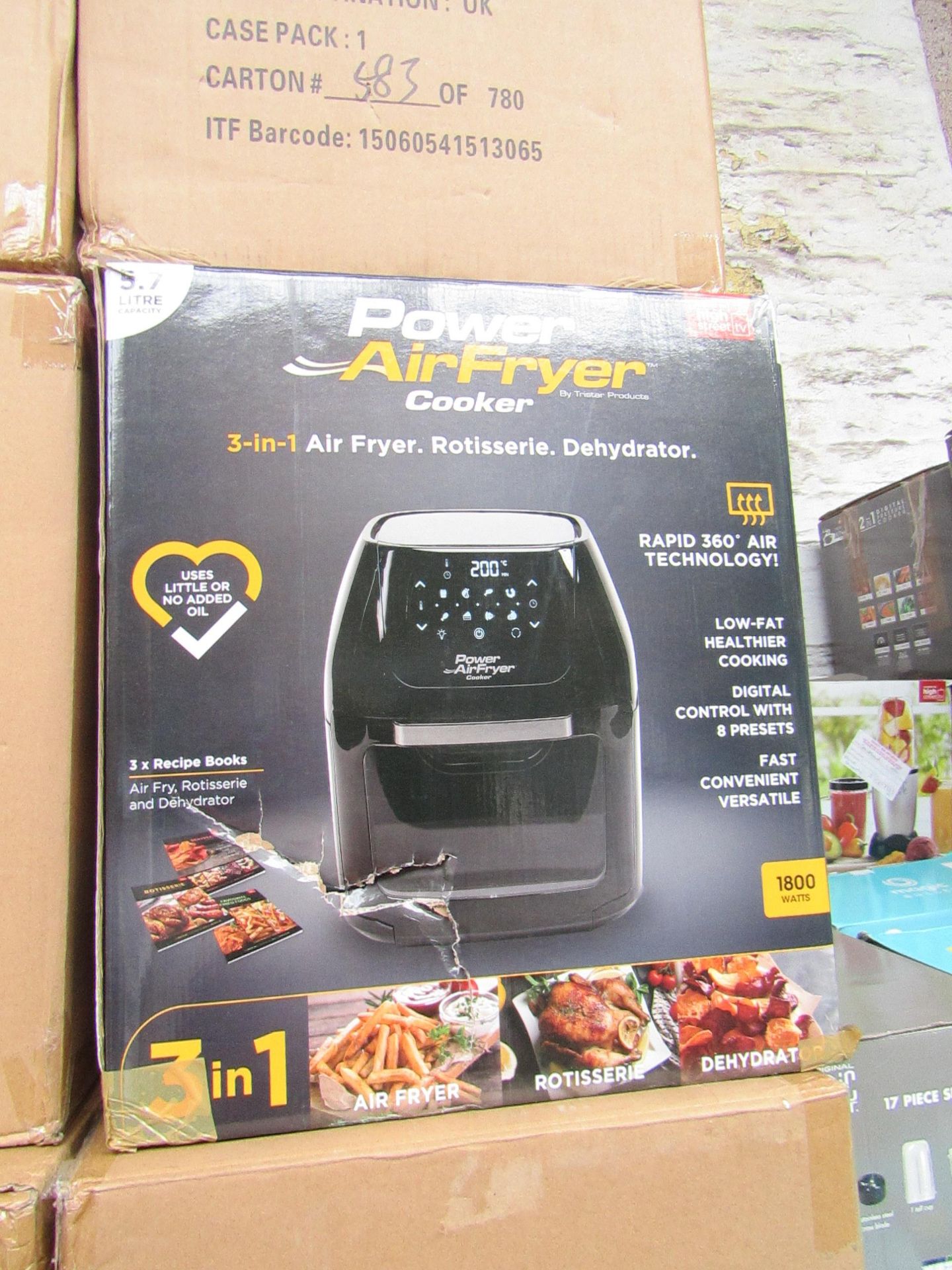 | 5X | POWER AIR FRYER 5.7L | UNCHECKED & BOXED | NO ONLINE RE-SALE | SKU C5060541513068 | RRP £