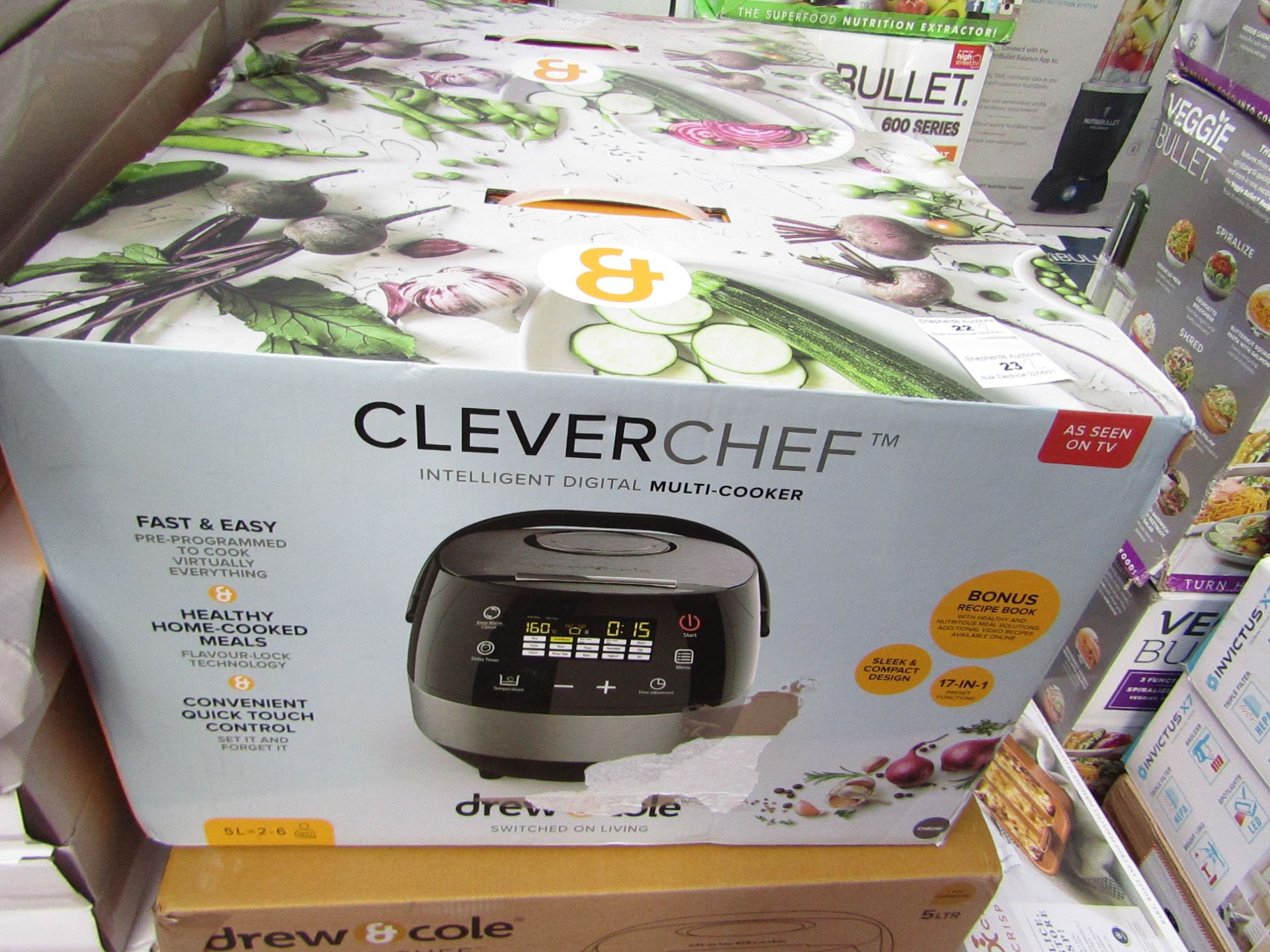 | 2X | DREW & COLE CLEVER CHEF MULTI-COOKER | UNCHECKED & BOXED | NO ONLINE RESALE | SKU