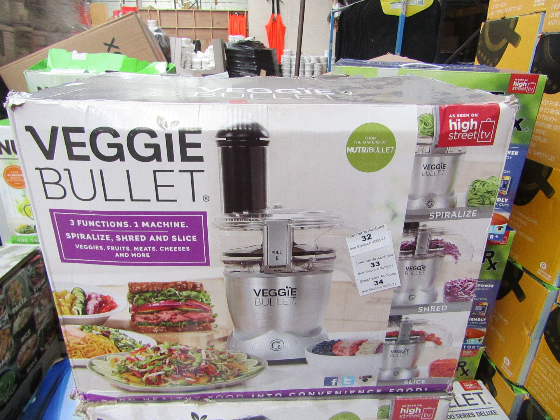 | 1X | VEGGIE BULLET 12 PIECE SET | UNCHECKED & BOXED | NO ONLINE RESALE | SKU- | RRP £129.99 |