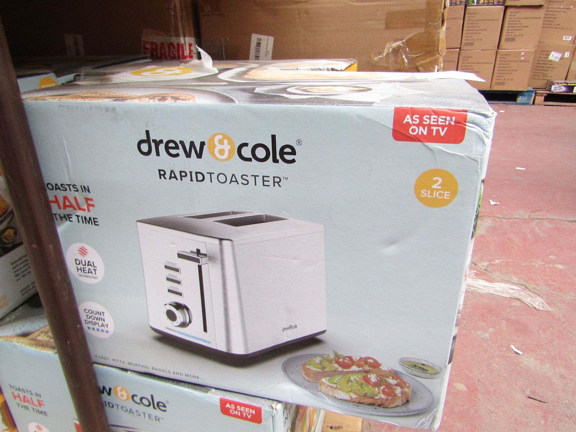 | 4X | DREW & COLE RAPID TWO SLICE TOASTER | UNCHECKED & BOXED | NO ONLINE RESALE | RRP CIRCA £49.99