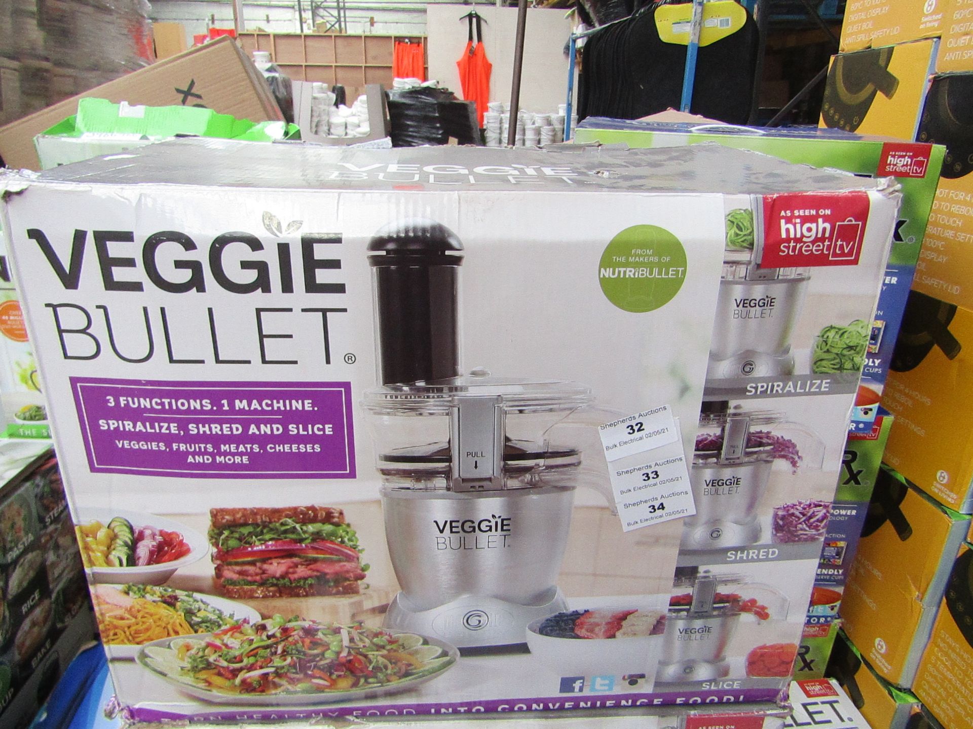 | 1X | VEGGIE BULLET 12 PIECE SET | UNCHECKED & BOXED | NO ONLINE RESALE | SKU- | RRP £129.99 |