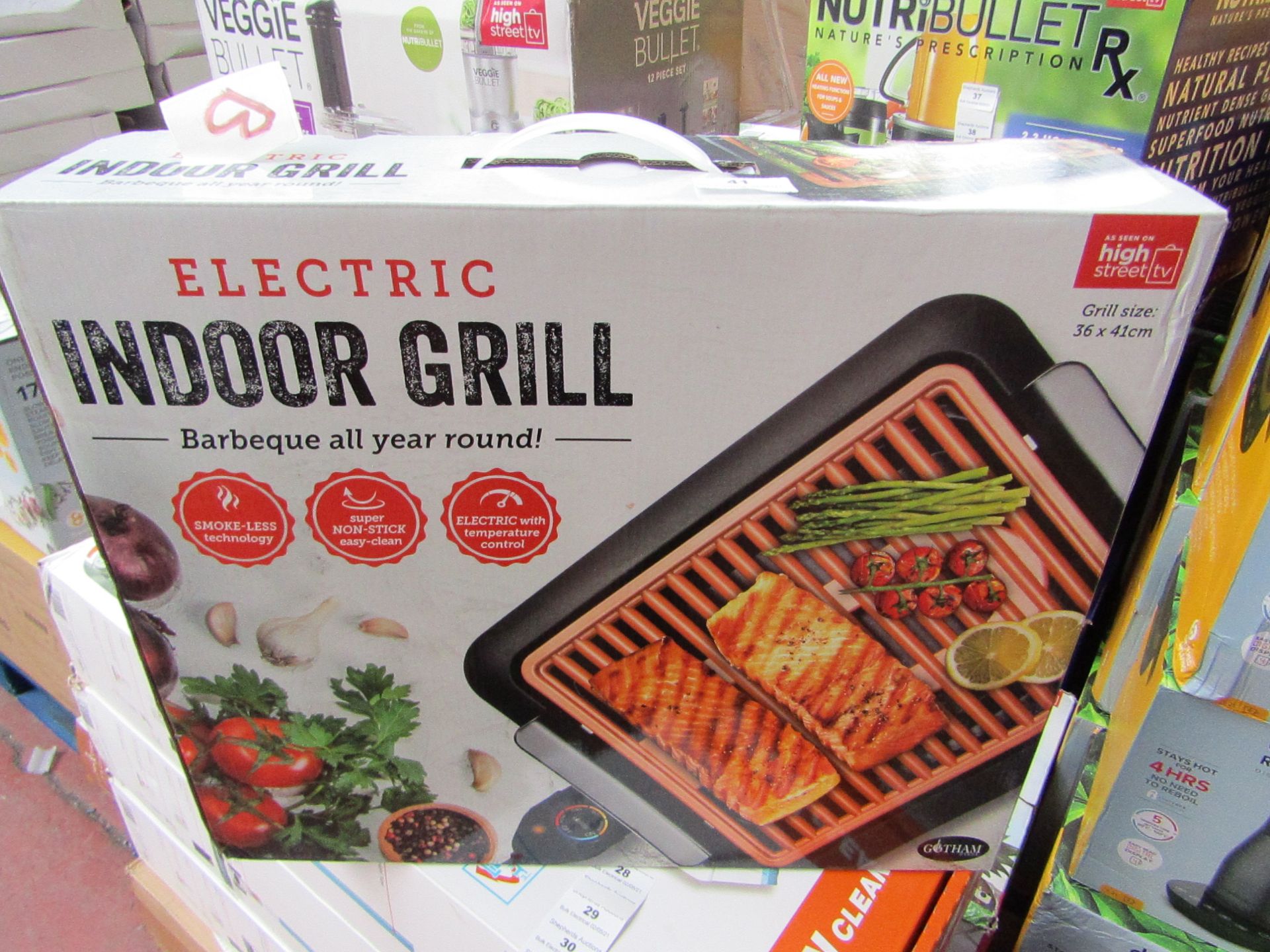 | 1X | ELECTRIC INDOOR GRILL | UNCHECKED & BOXED | NO ONLINE RESALE | SKU C060541512825 | RRP £- |