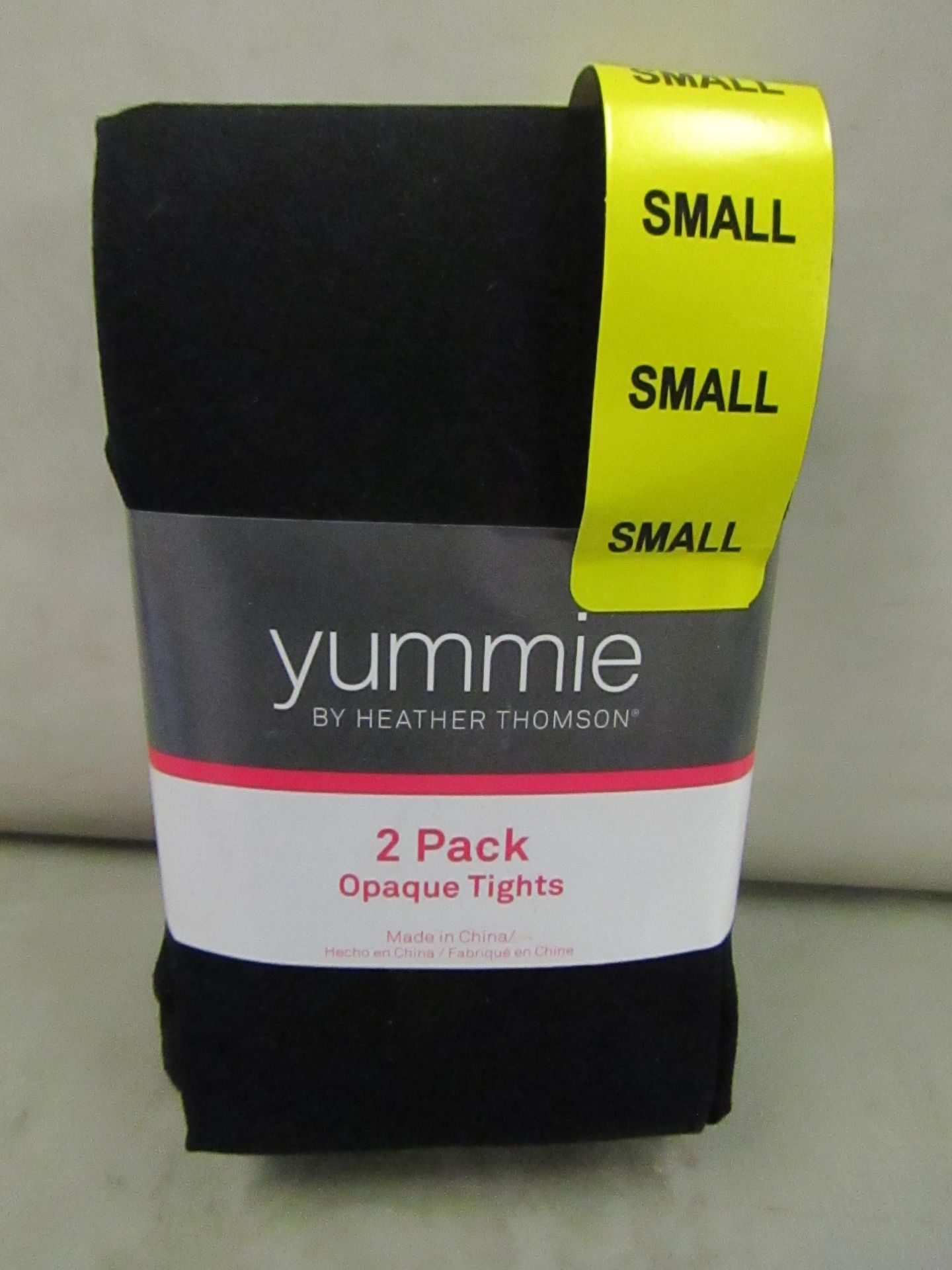 2 PK of Yummie Opaque Tights Black Size Sml New & Packaged