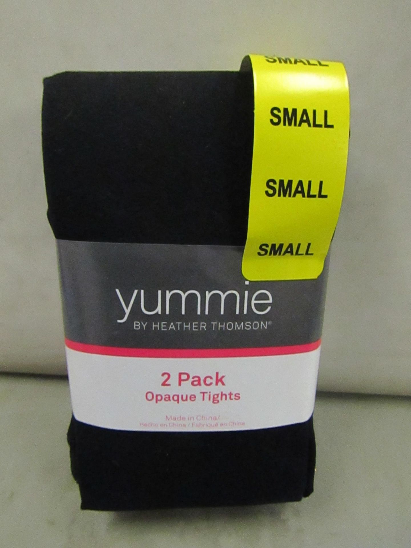 2 PK of Yummie Opaque Tights Black Size Sml New & Packaged