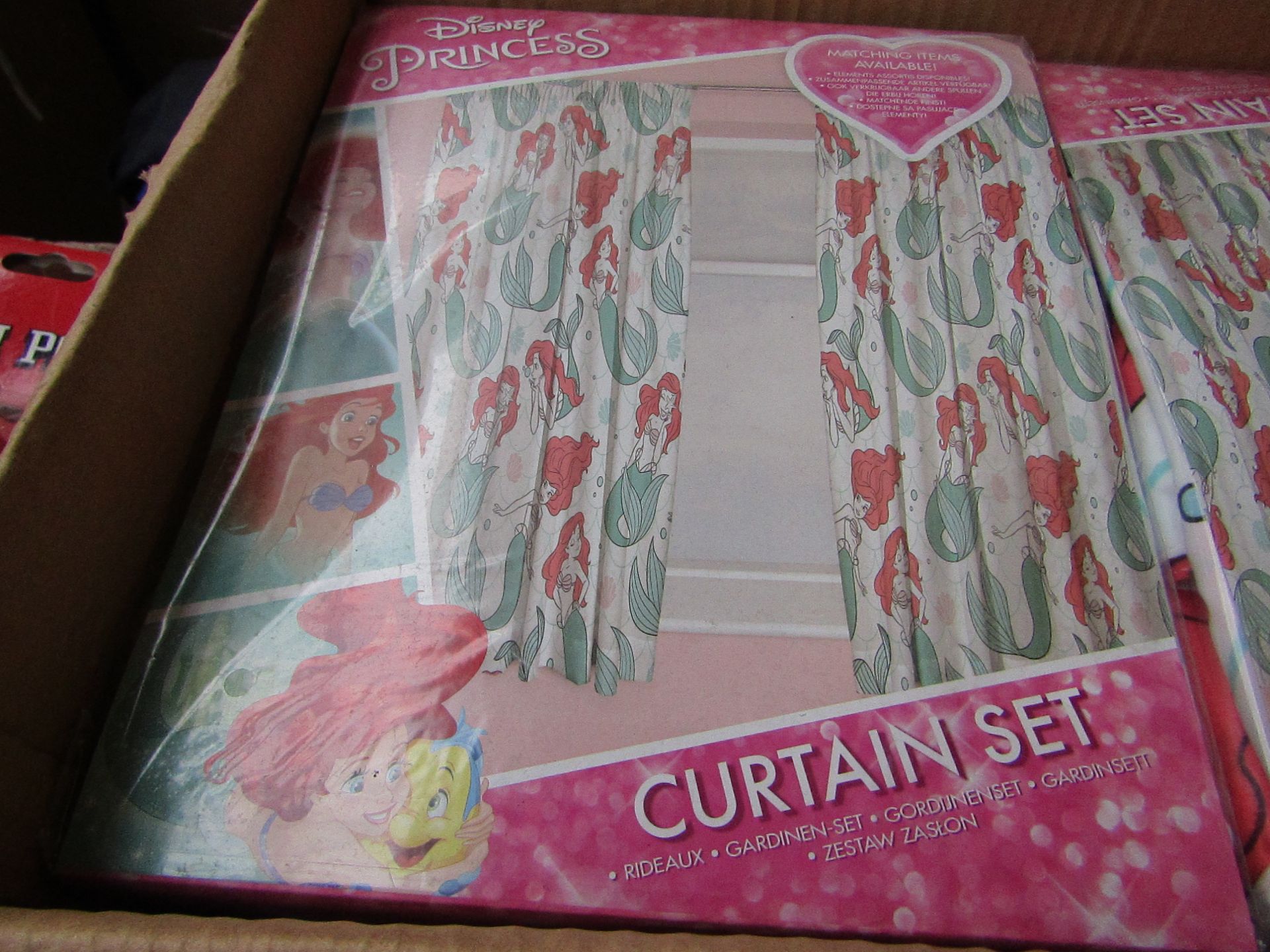 2x Disney Princess - Mermaid Curtain Set ( 168 x 137 cm ) - New & Packaged.