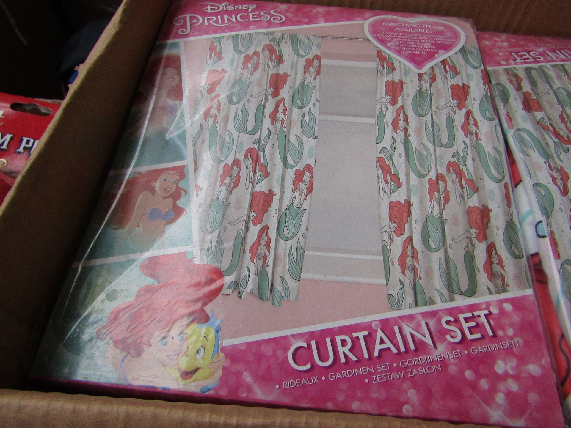 2x Disney Princess - Mermaid Curtain Set ( 168 x 137 cm ) - New & Packaged.