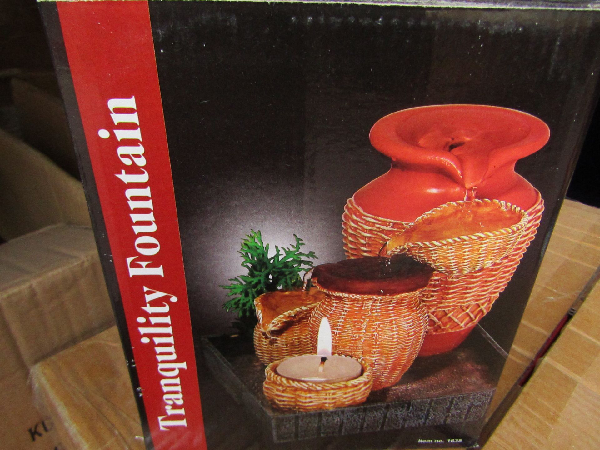 Tranquility Fountain - Battery Operated / Includes Candle Holder - Unused & Boxed.