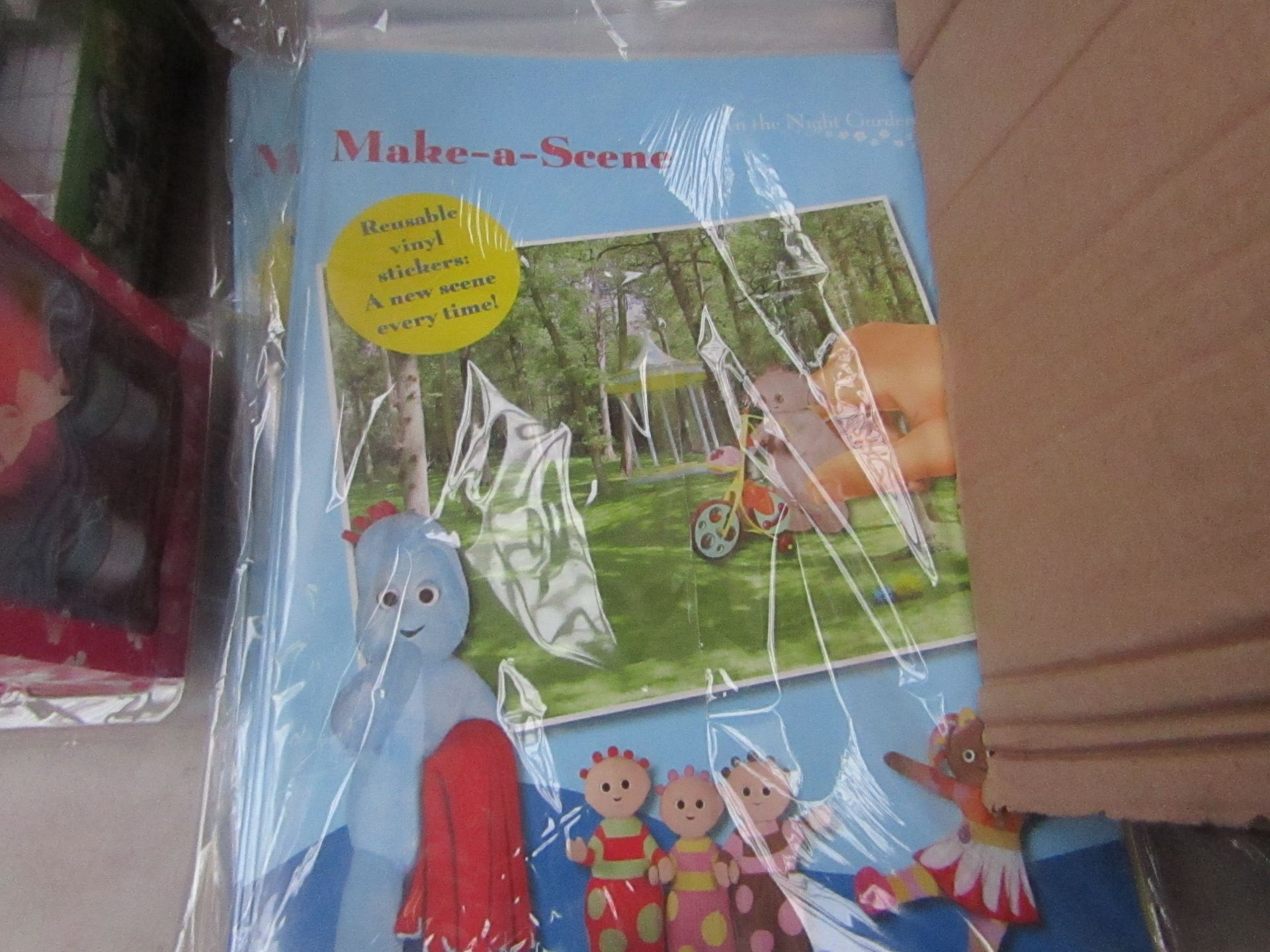 2x Packs of 12x In the Night Garden Make-A-Scene sticker books, new.