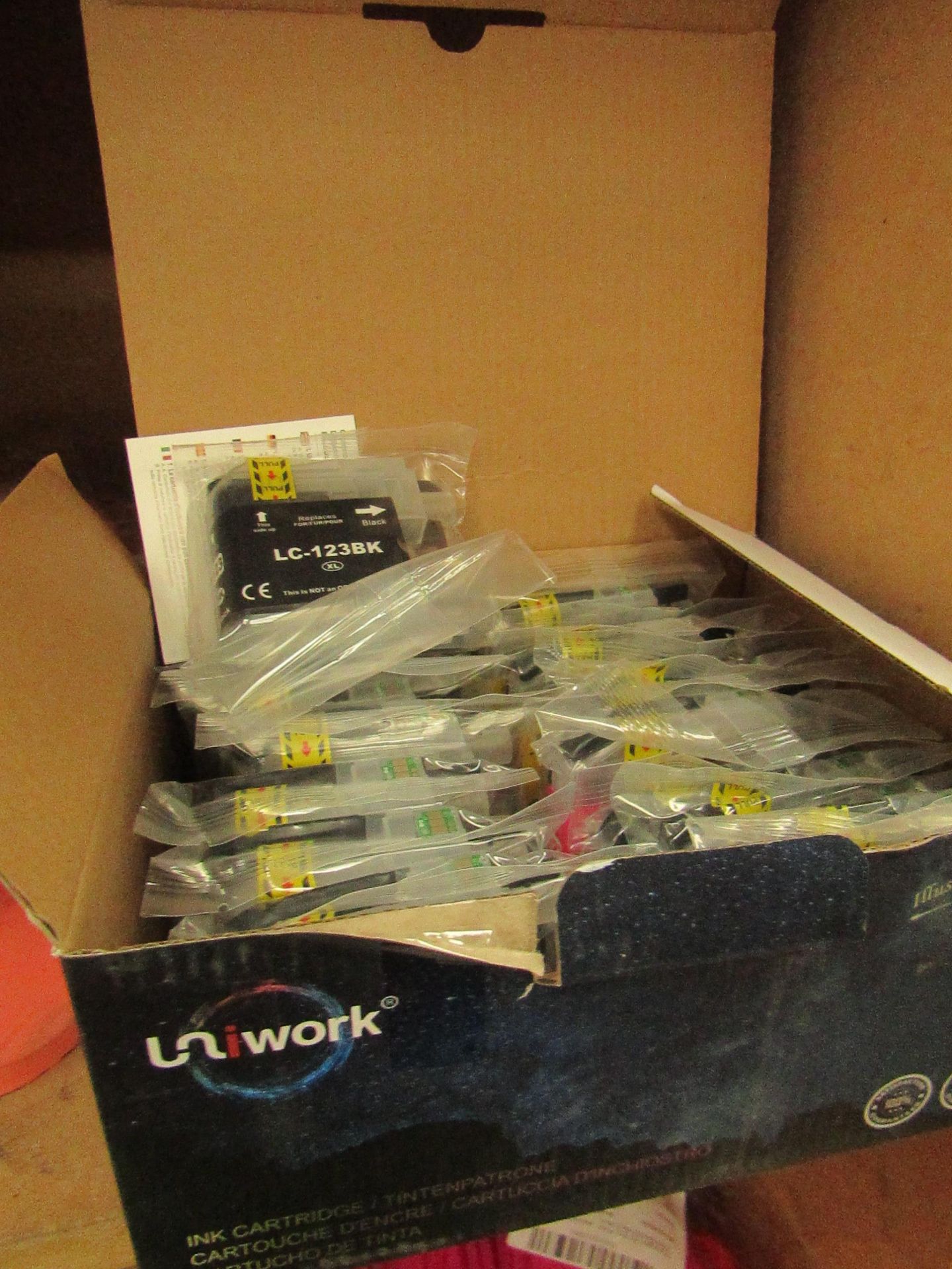 Uniwork - 20 Replacement Ink Cartridges (Printer Models Unknown / Colours Also Assorted) - Unused,