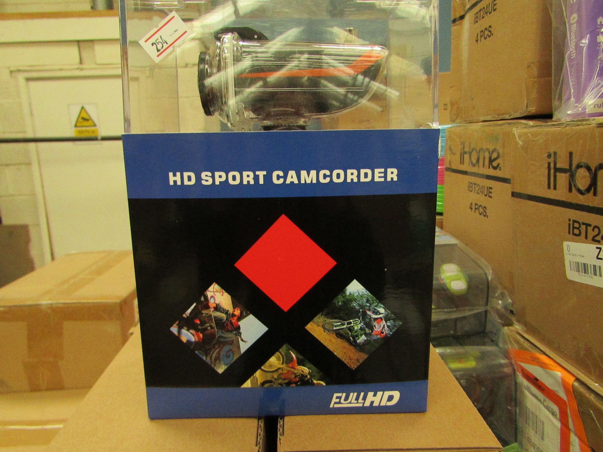 HD Sport Camcorder - Full HD 1080P / Built-In Mic & Speaker - New & Boxed.