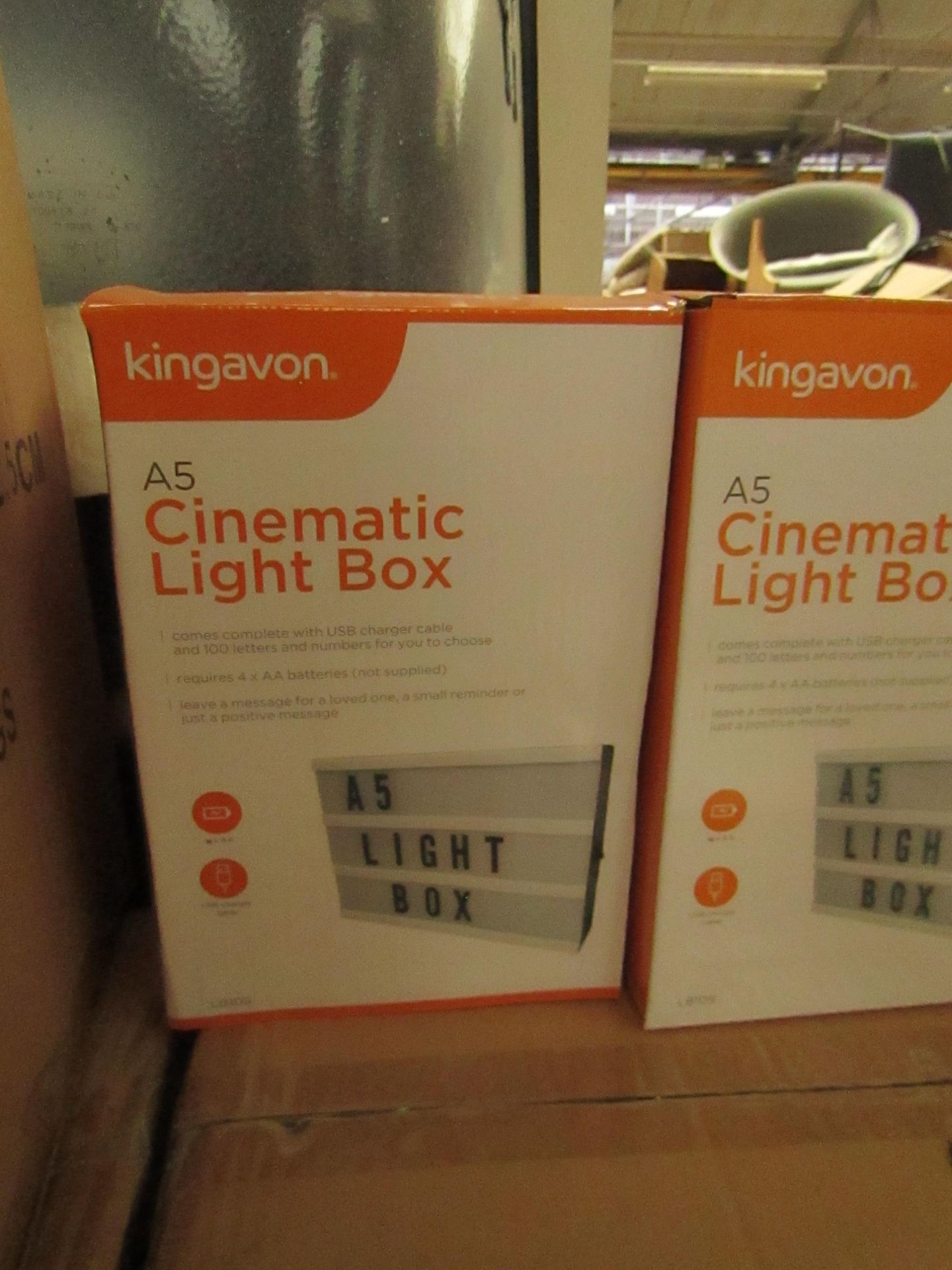 4x Kingavon - A5 Cinematic Light Box - Unused & Boxed.