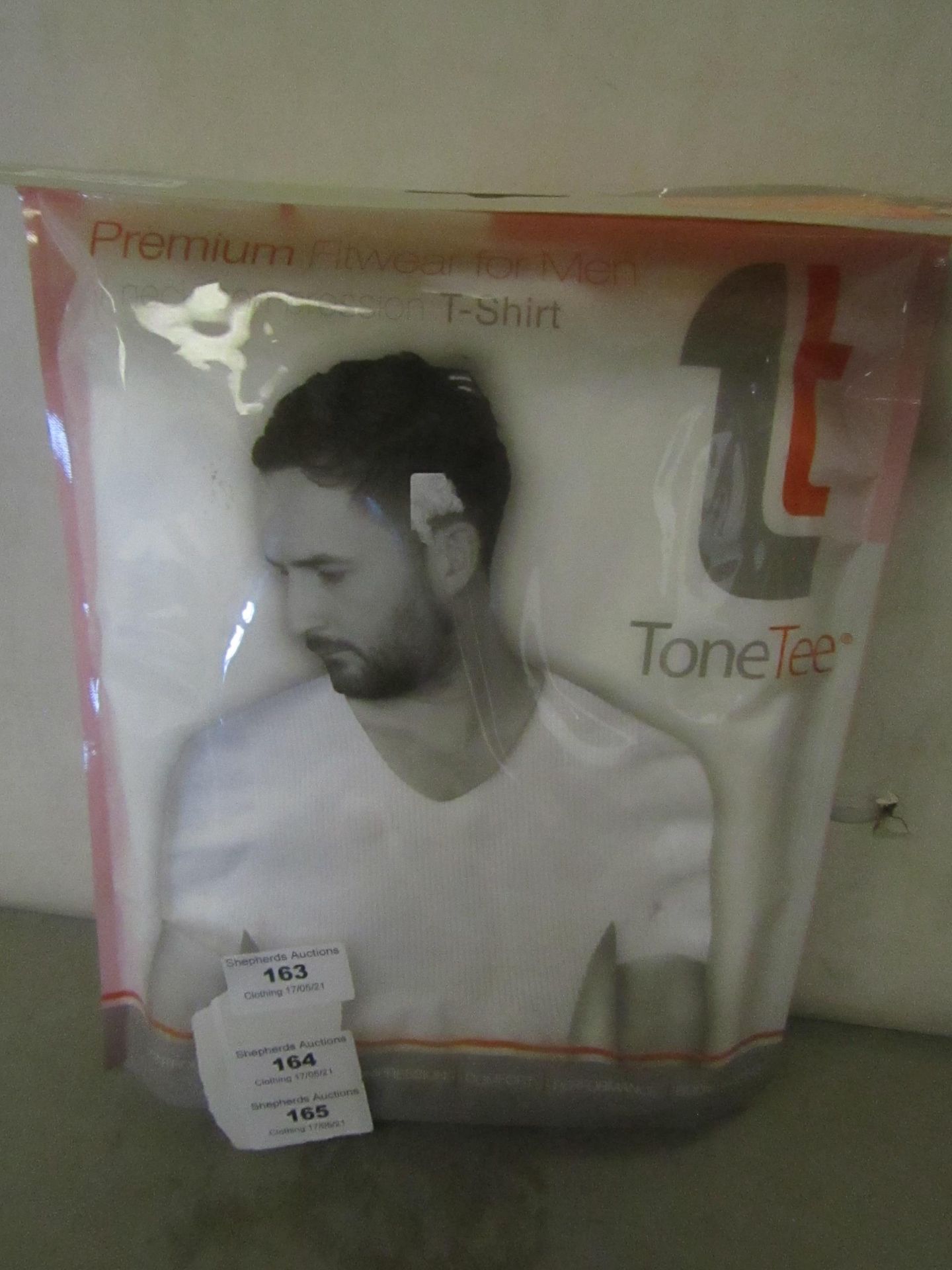 ToneTee v-Neck Compression T/Shirt White Size X/L New & Packaged