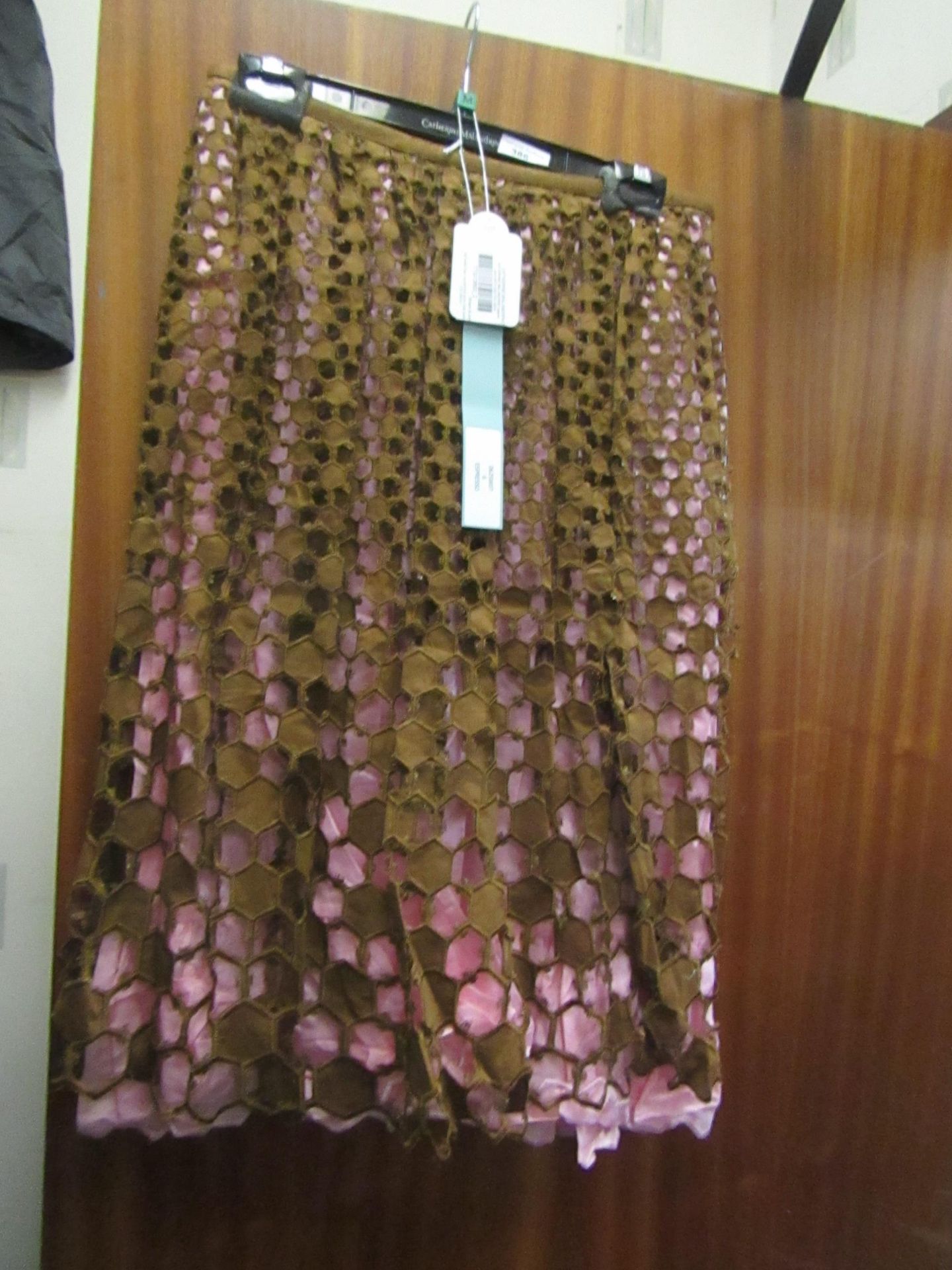 Catherine Malandrino Skirt Size 8 Brown/Pink New With Tags