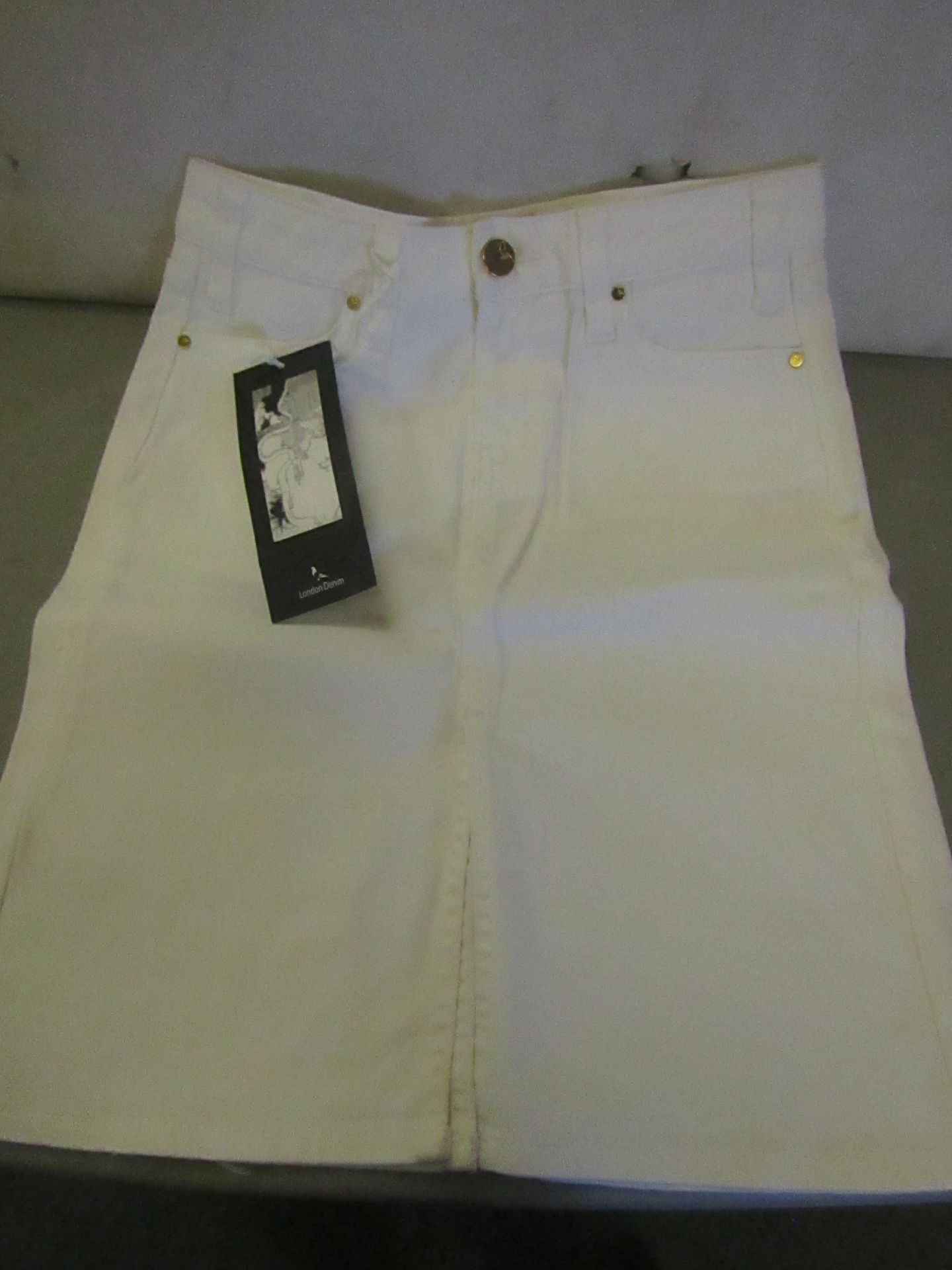 London Denim Cream Skirt W25 New With Tags