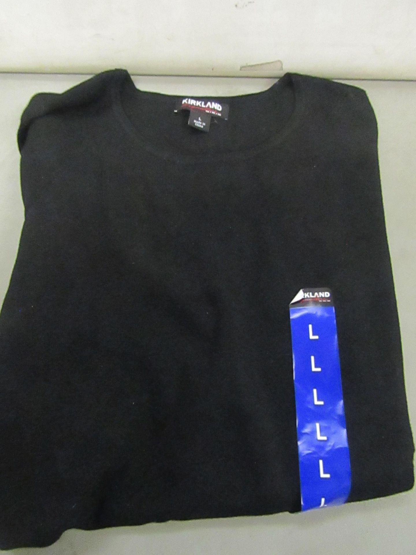 Kirkland Signature Ladies Crew Neck Sweater Black Size L New With Tags