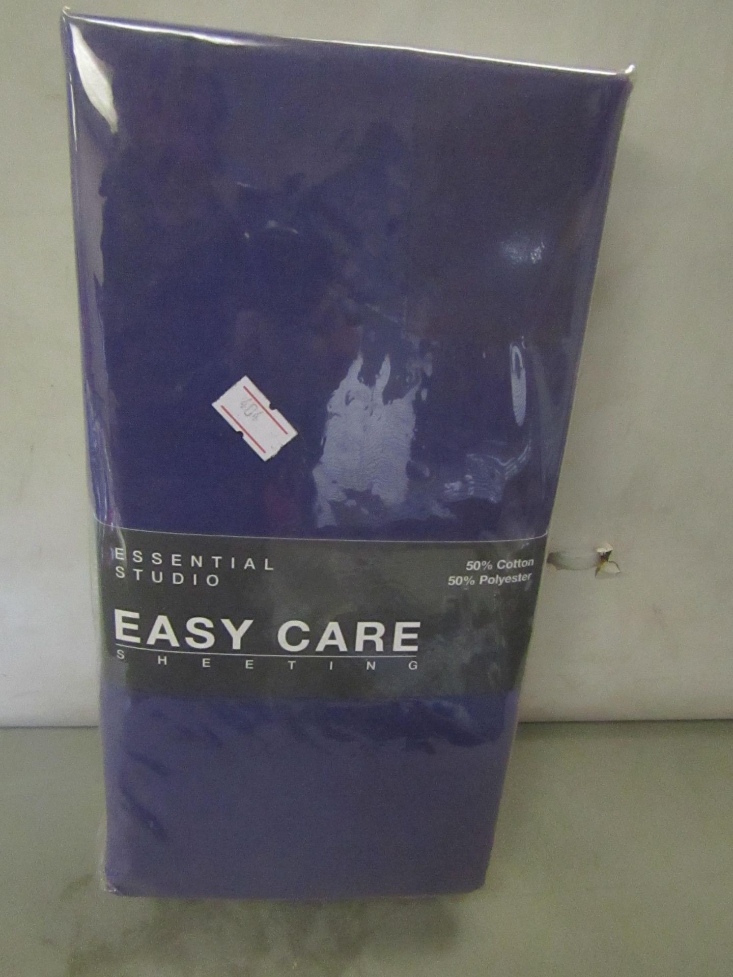 Essential Studio Easy Care Double Flat Sheet Purple, New & Packaged