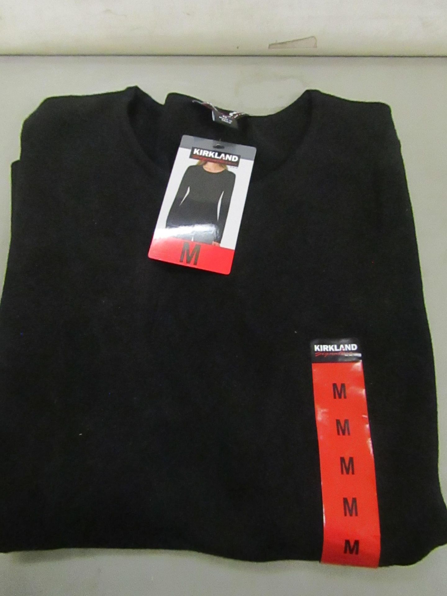 Kirkland Signature Ladies Crew Neck Sweater Black Size M New With Tags