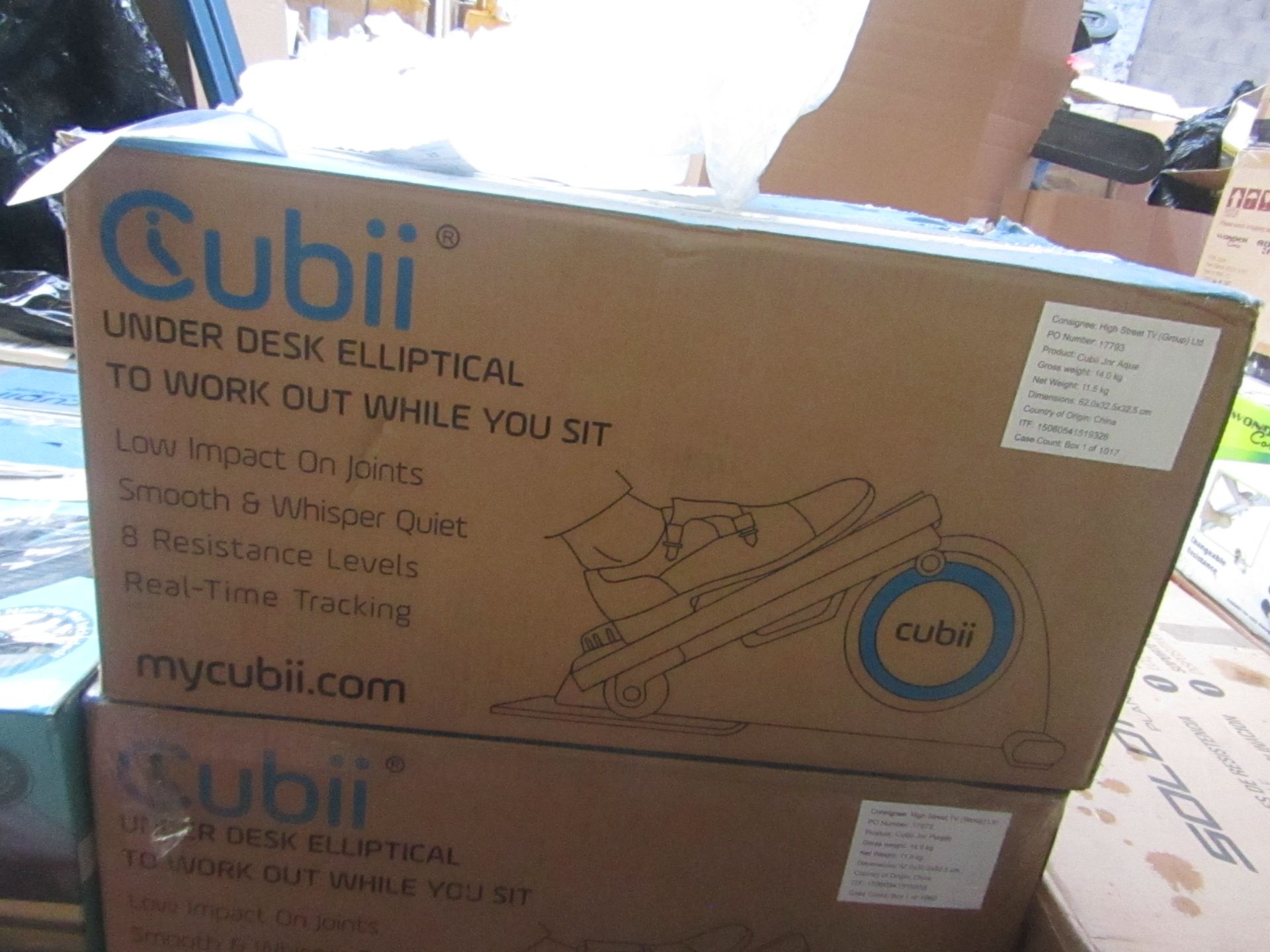 | 1X | CUBII UNDER DESK ELLIPTICAL WORKOUT | UNCHECKED AND BOXED | NO ONLINE RE-SALE | RRP œ179.99 |