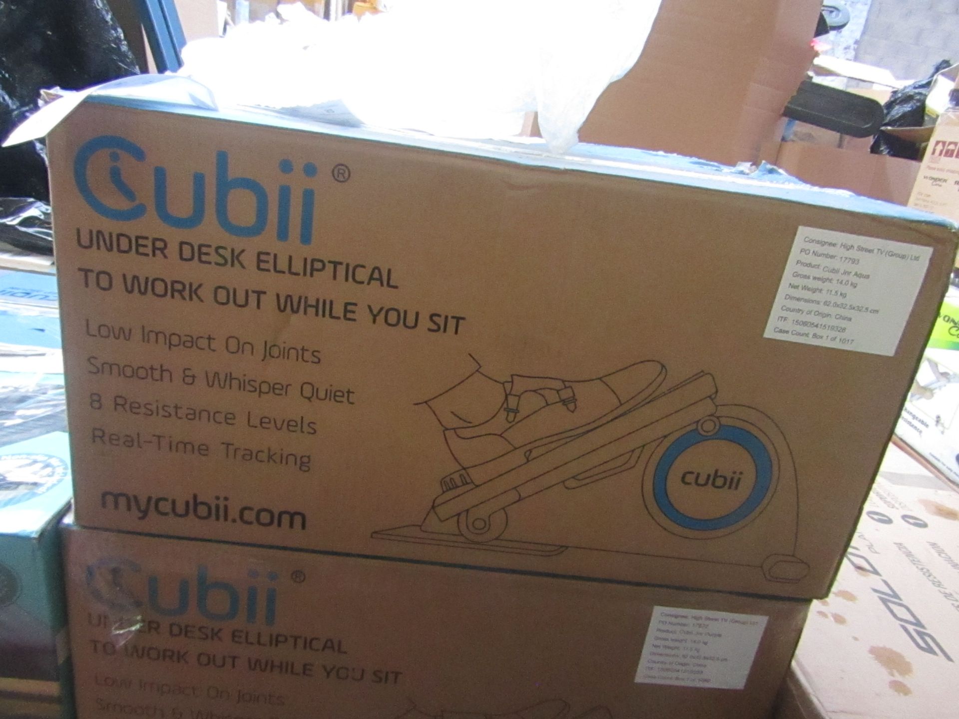 | 1X | CUBII UNDER DESK ELLIPTICAL WORKOUT | UNCHECKED AND BOXED | NO ONLINE RE-SALE | RRP œ179.99 |