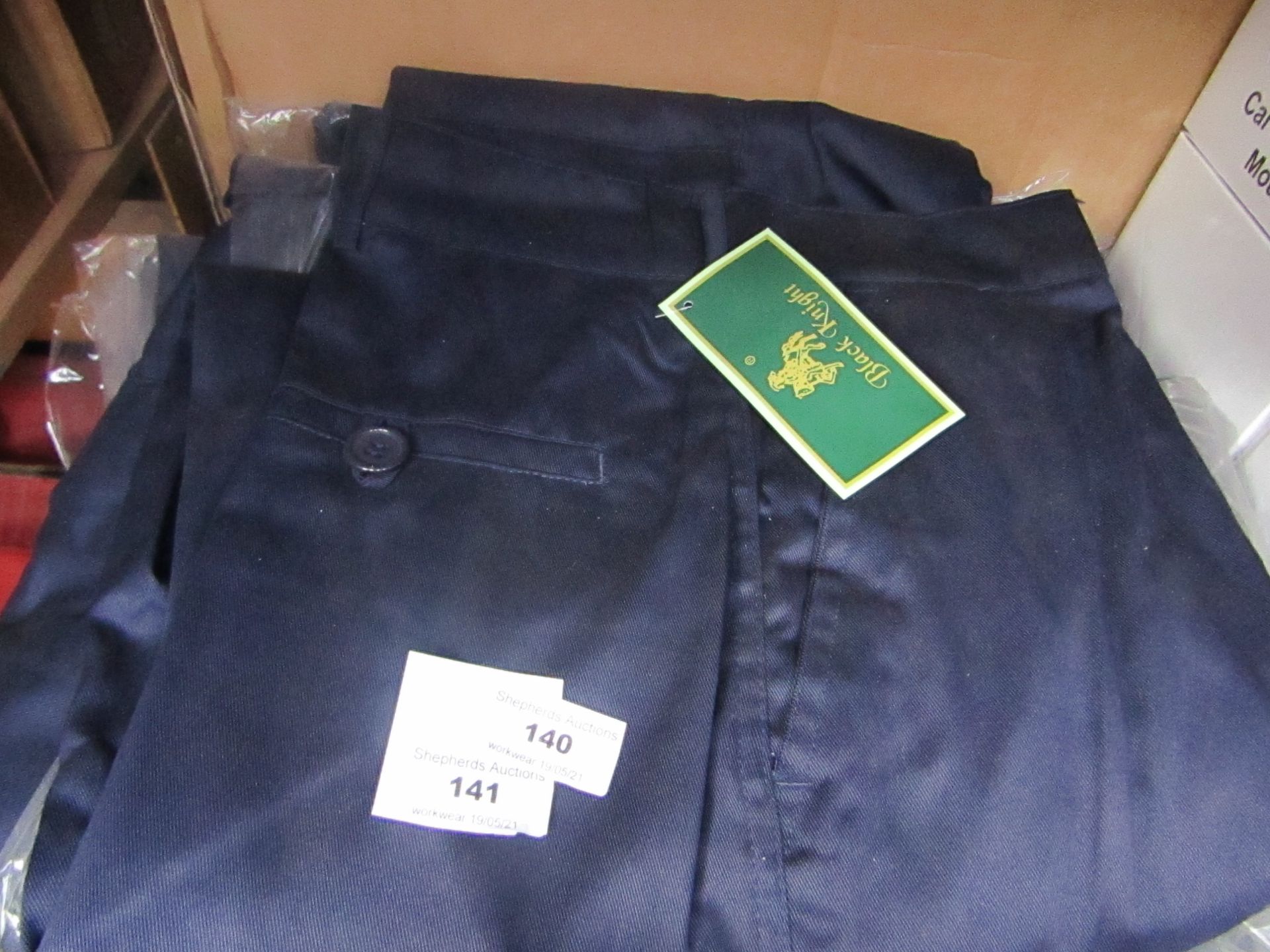 2x Black Knight - Work trousers - Navy - Size 42 - New & Packaged.