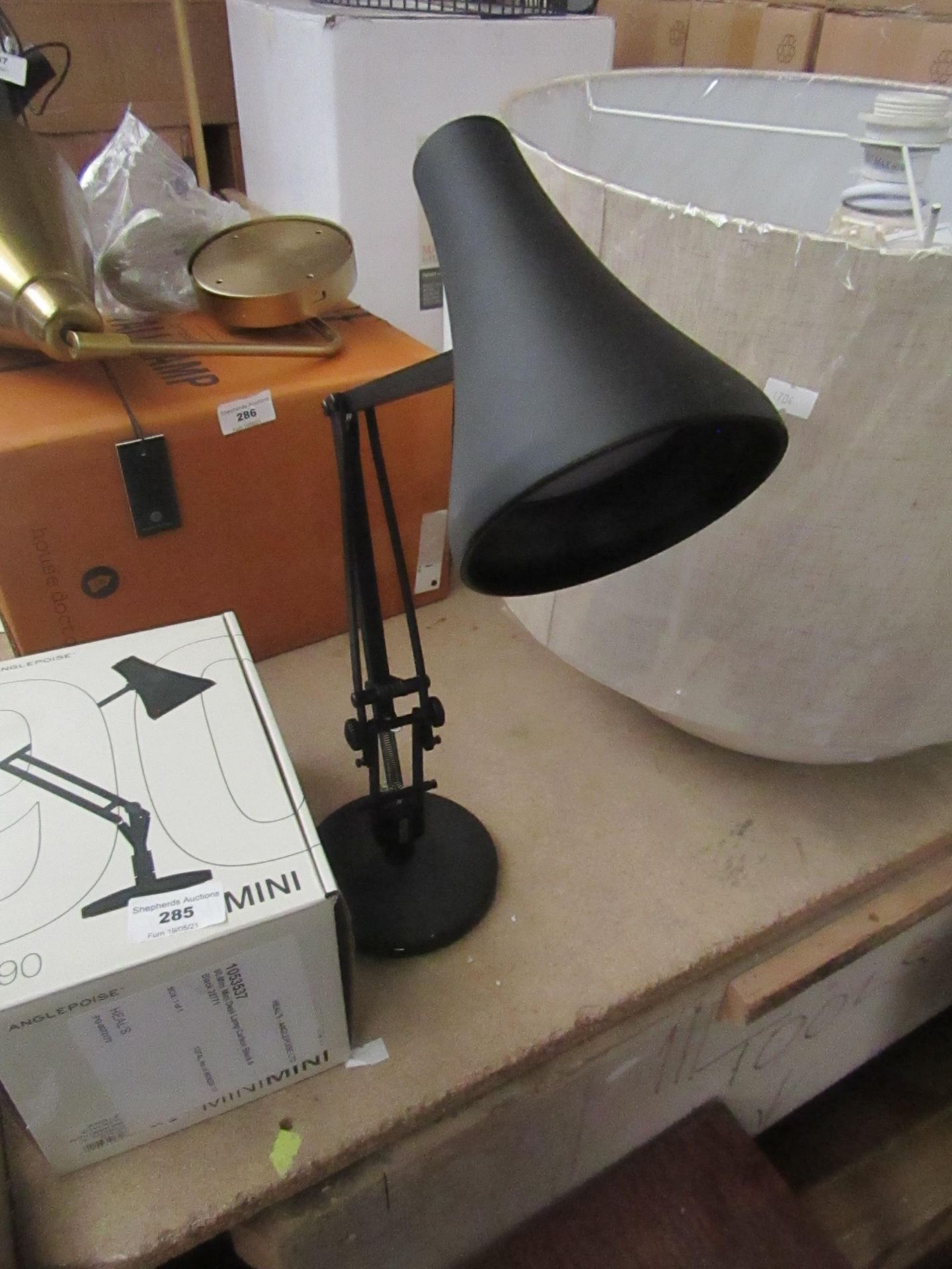 | 1X | HEELS 90 MINI DESK LAMP IN CARBON BLACK | NO VISIBLE MAJOR DAMAGE RRP £99 |