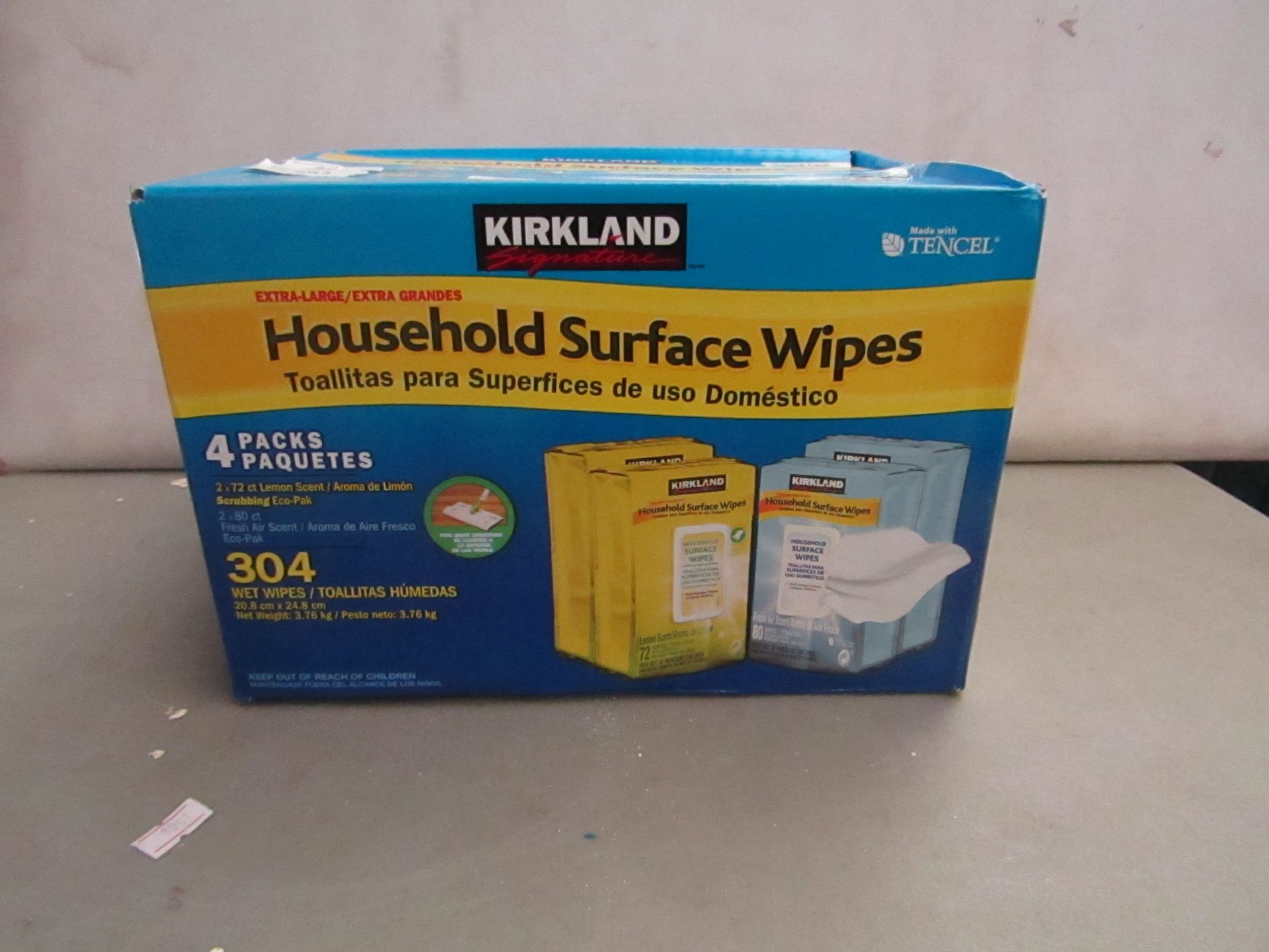 Kirkland - Household Surface Wipes ( Contains 4 Packs of Wipes, Being two different Scents ) -