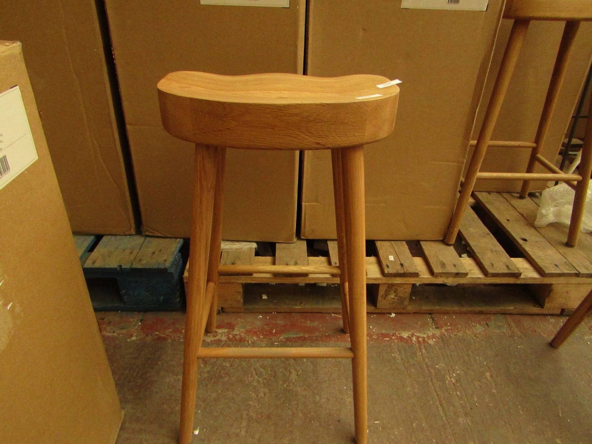 | 1X | COX & COX WEATHERED OAK COUNTER STOOL | NO VISIBLE DAMGE | RRP £225 |