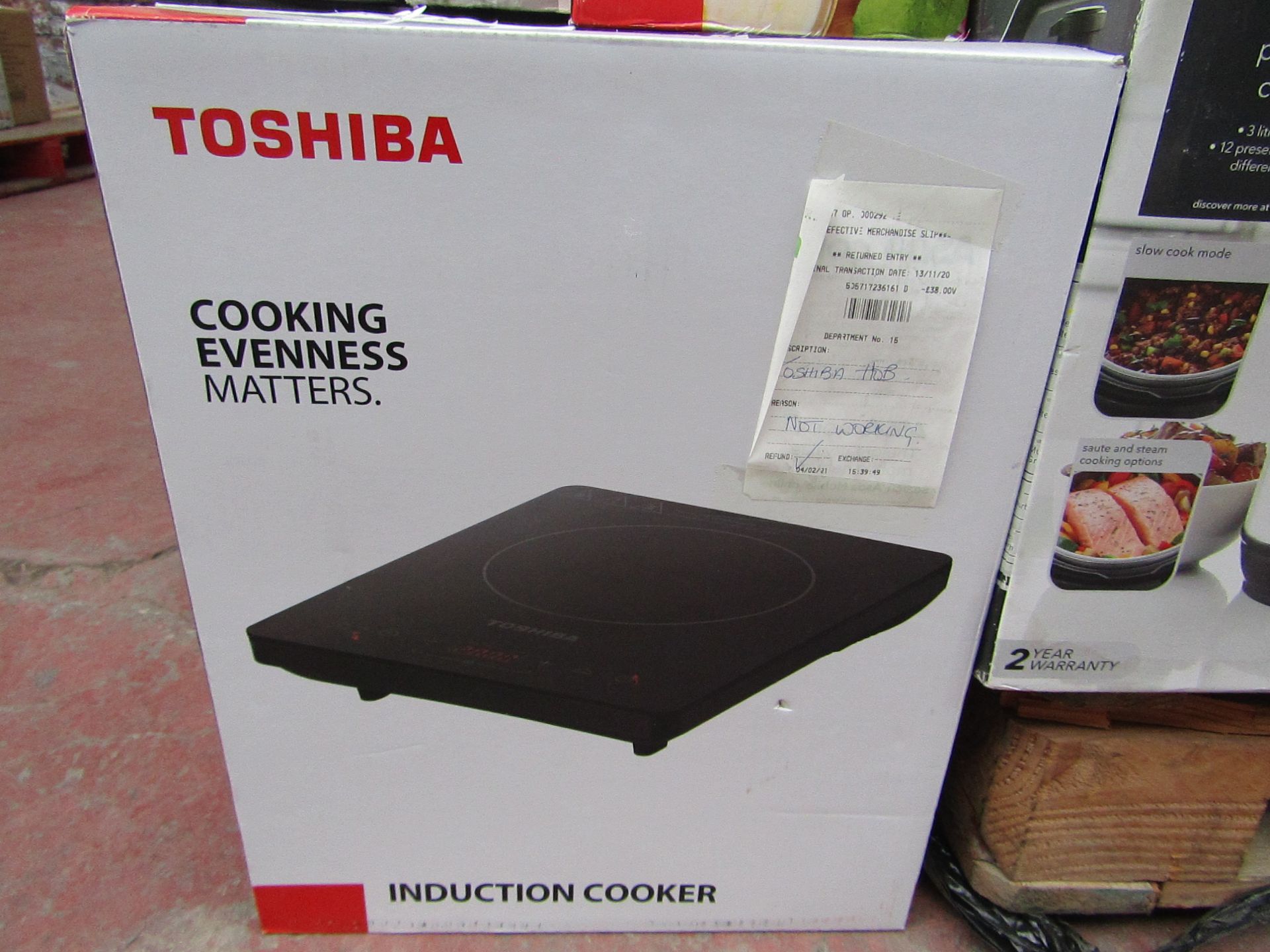 | 1X | TOSHIBA INDUCTION COOKER | UNCHECKED & BOXED | NO ONLINE RESALE | SKU C057172361618 | LOAD