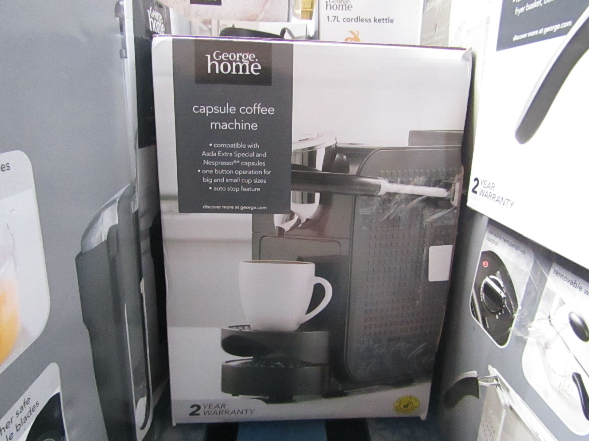 | 1X | CAPSULE COFFEE MACHINE | UNCHECKED & BOXED | NO ONLINE RESALE | SKU - | LOAD REFERENCE