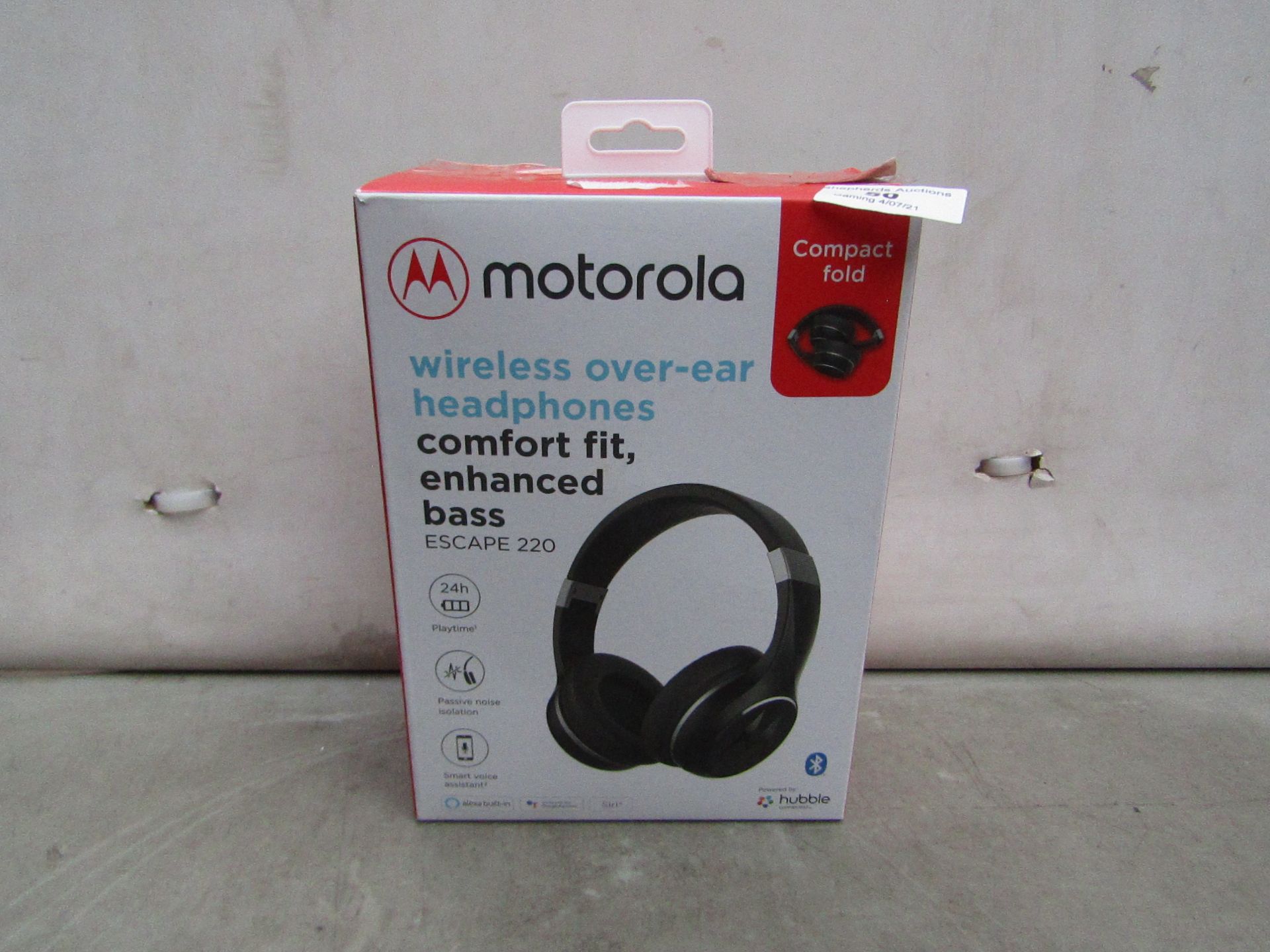 Motorola - Wireless Over-Ear Headphones - Untested & Boxed.