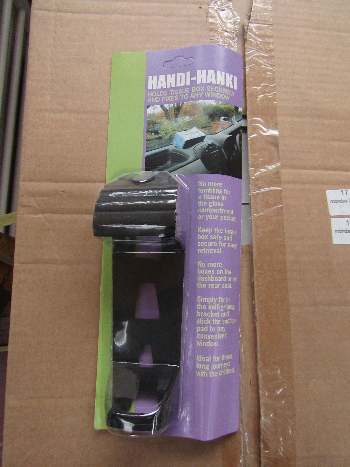 100x Handi-Hanki - in-car tissue box holder - New & Boxed.