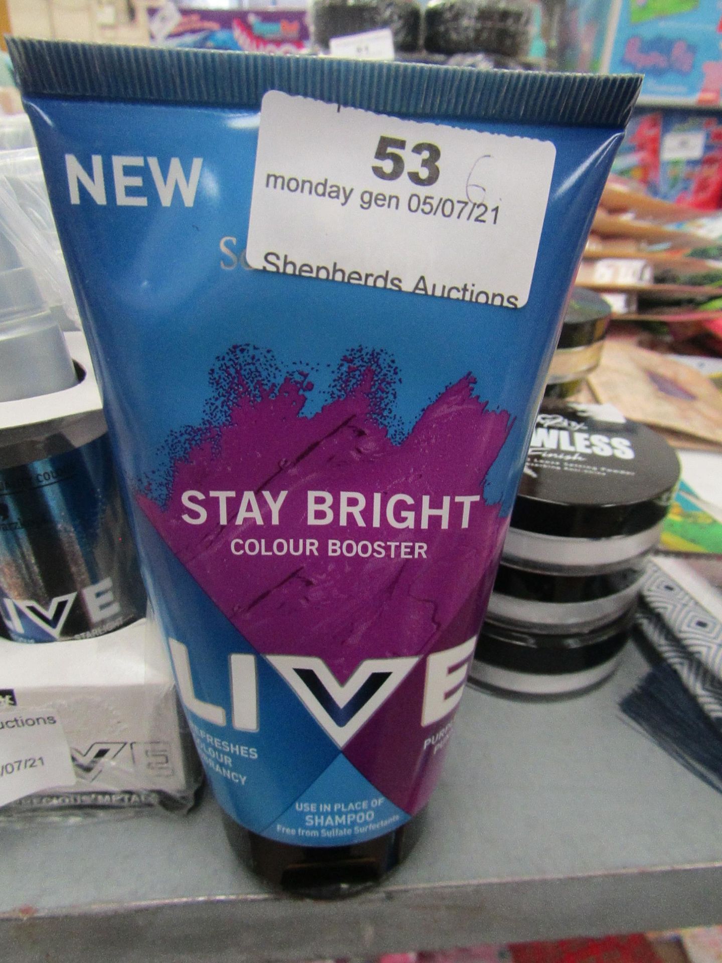 6x Schwarzkopf - Live Stay Bright Colour Booster (Purple Punk / Shampoo) - Unused.