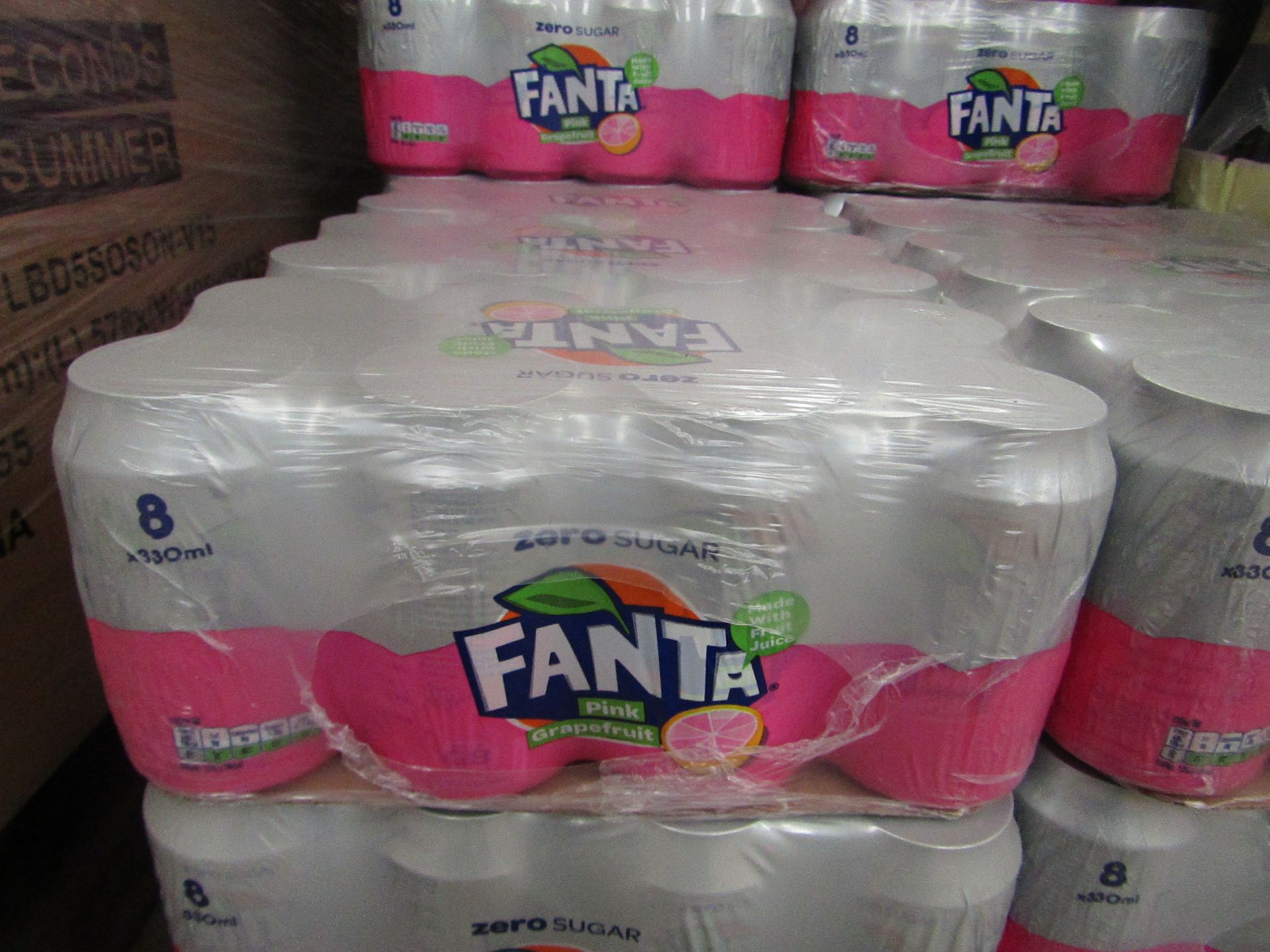 2x 8 pack of Fanta - Pink Grapefruit - 330ml - BBD 30-06-20.